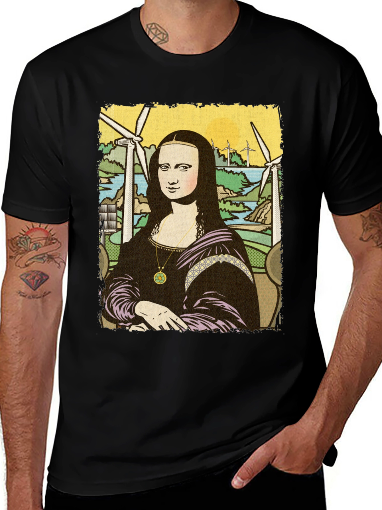 Mona Lisa Graphic Tee - Eco Art Shirt