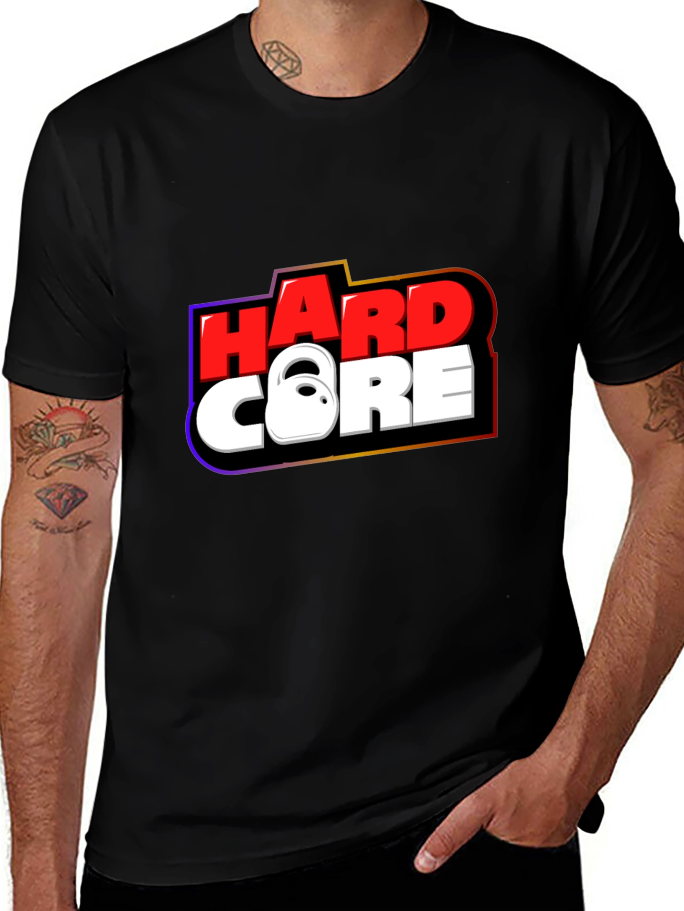 Variant 4 of Hard Core Kettlebell Black T-Shirt