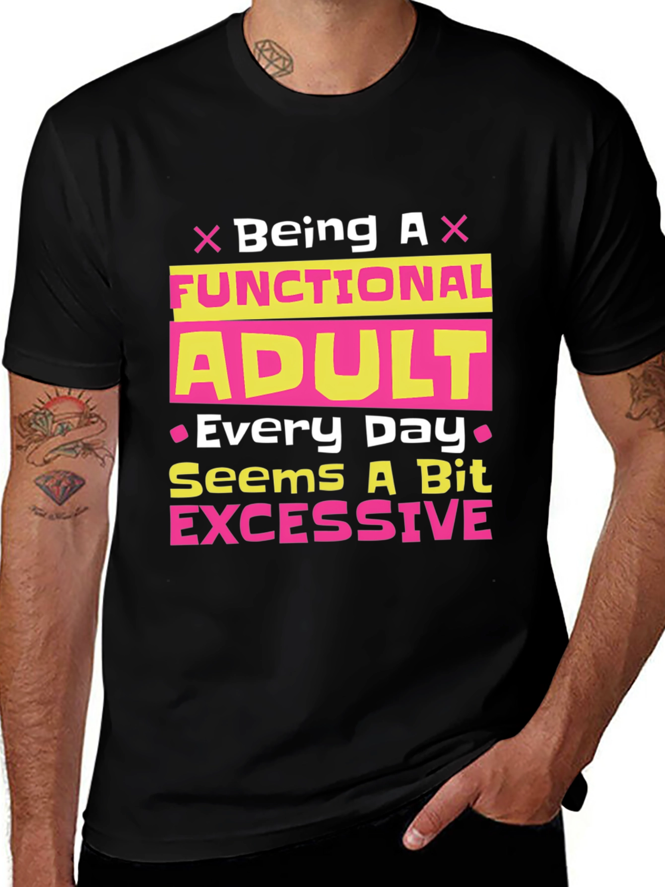 Variant 24 of Functional Adult Graphic T-Shirt
