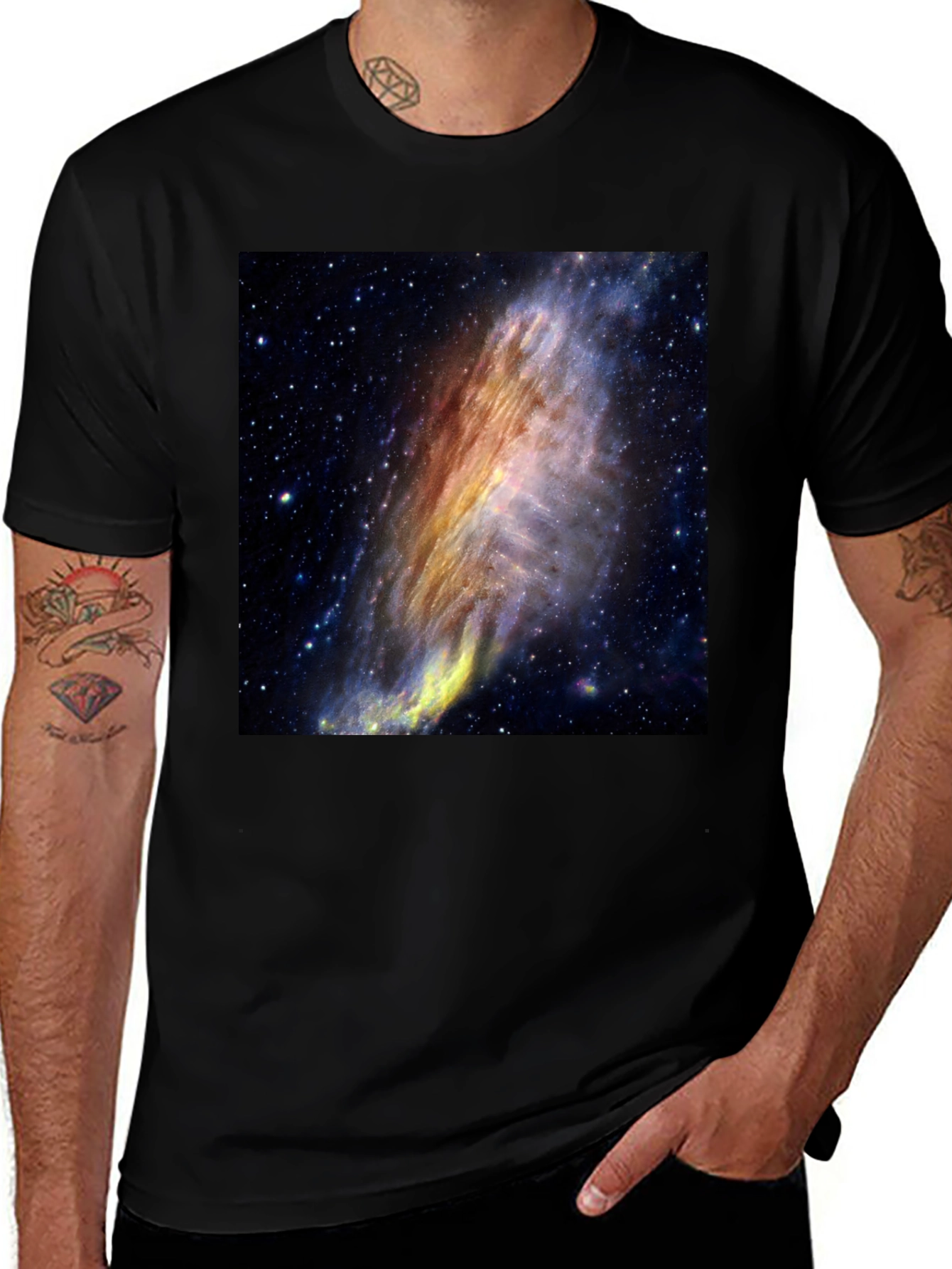 Variant 22 of Galaxy Print Black T-Shirt
