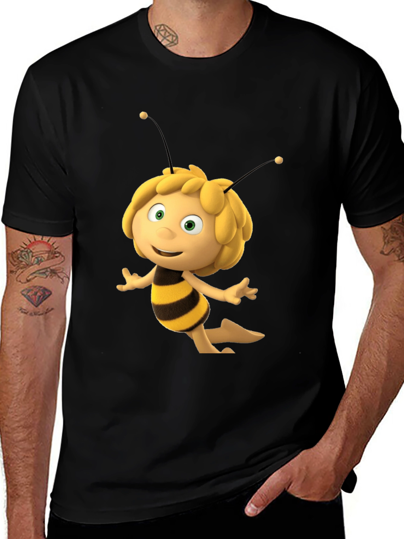 Variant 29 of Maya The Bee Black T-Shirt