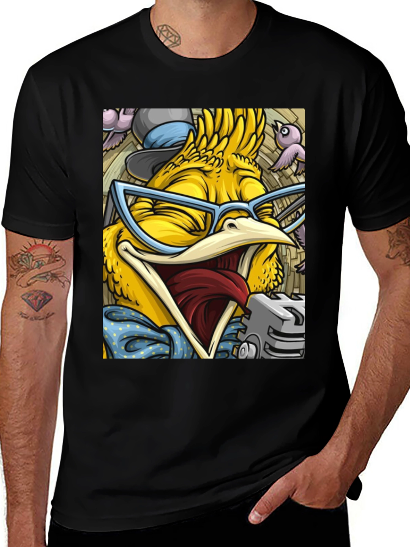 Variant 17 of Cartoon Bird Graphic T-Shirt