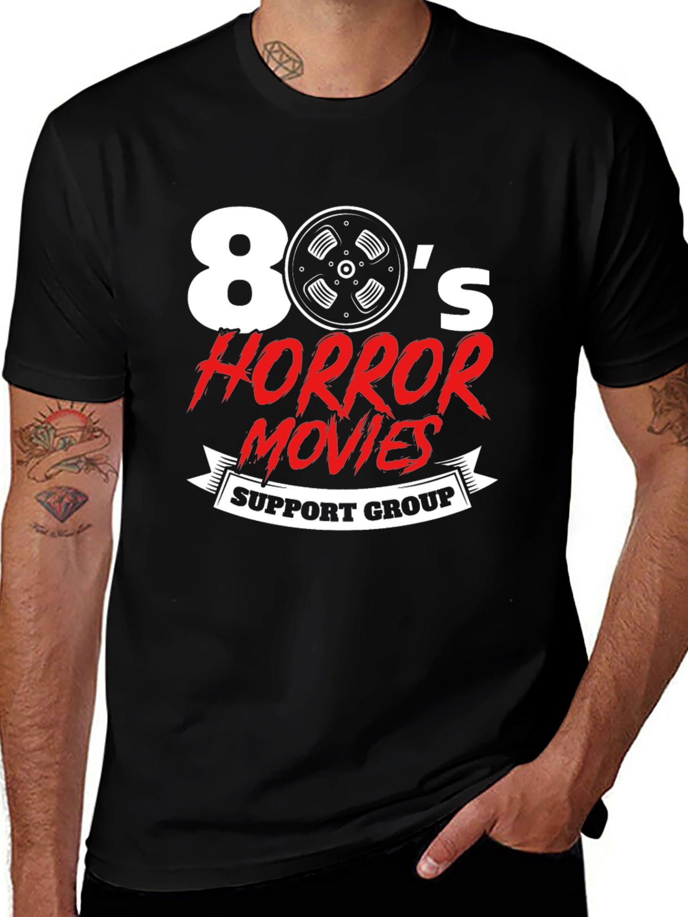 Variant 18 of 80's Horror Movie Support Group T-Shirt