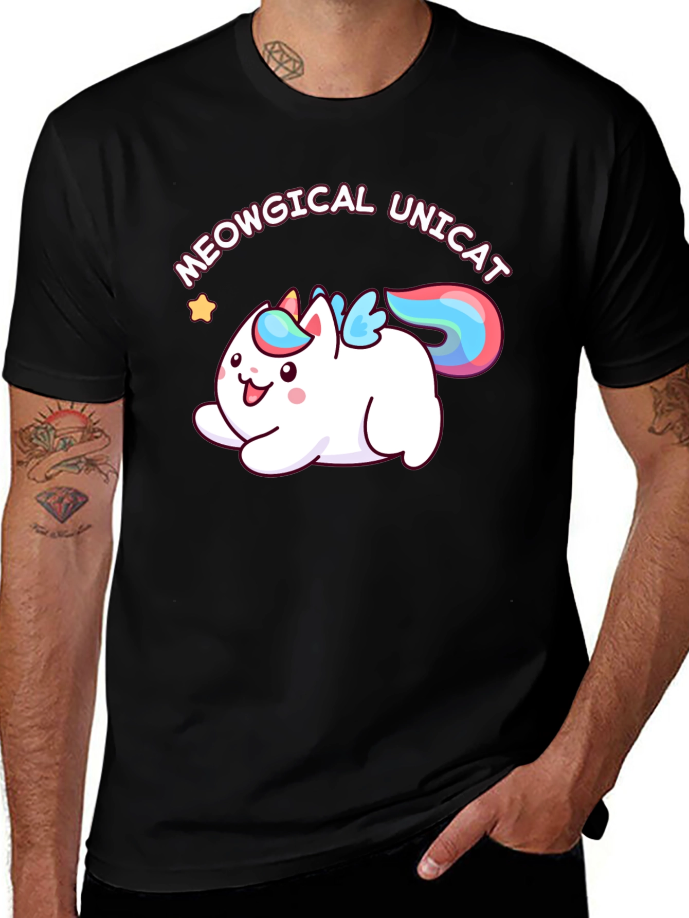 Variant 18 of Meowgical Unicat T-Shirt - Funny Cat Unicorn Tee