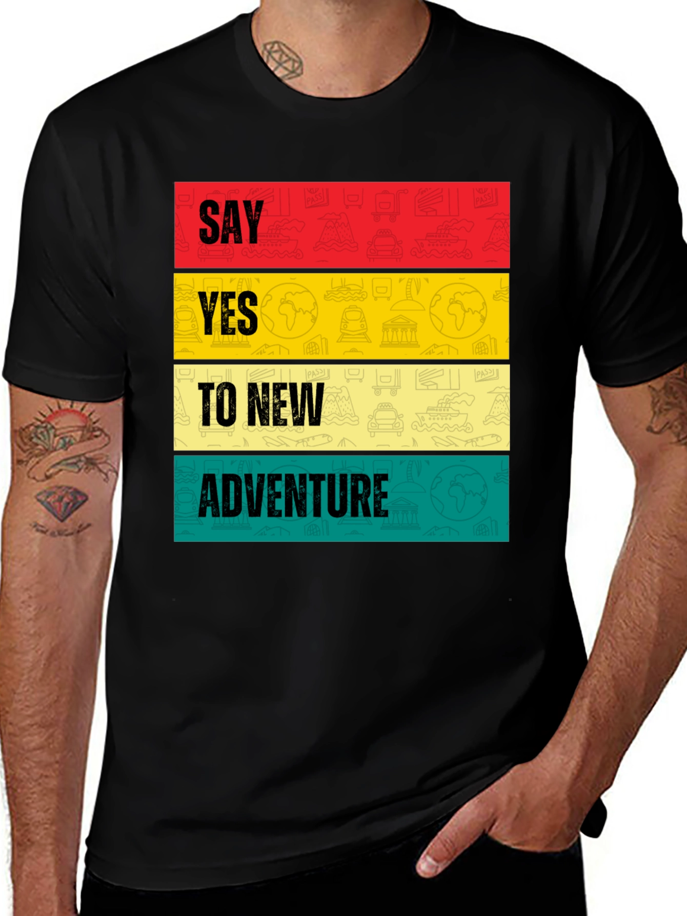 Variant 19 of Adventure Awaits Graphic Tee - Black