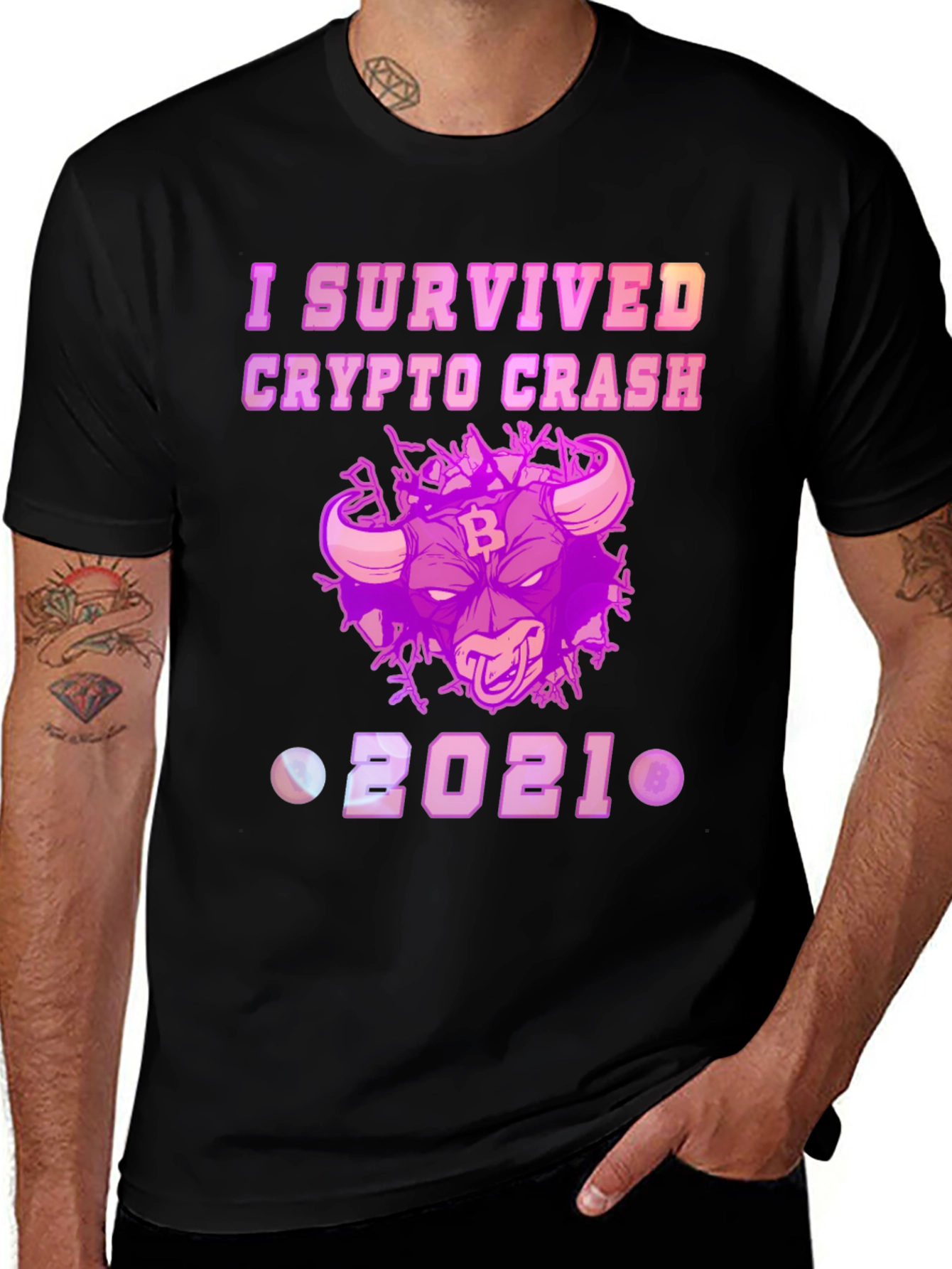 Crypto Crash Survivor 2021 Graphic Tee