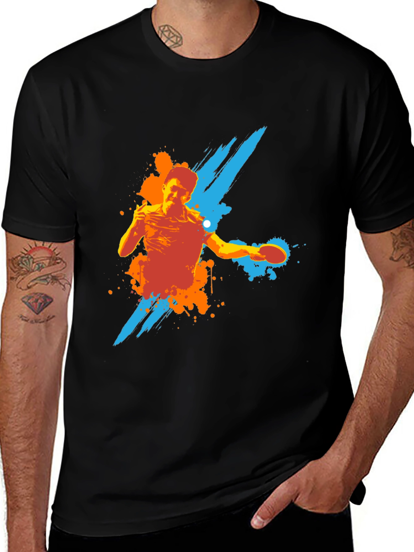 Variant 29 of Ping Pong Player Graphic Tee - Unique Sport Shirt