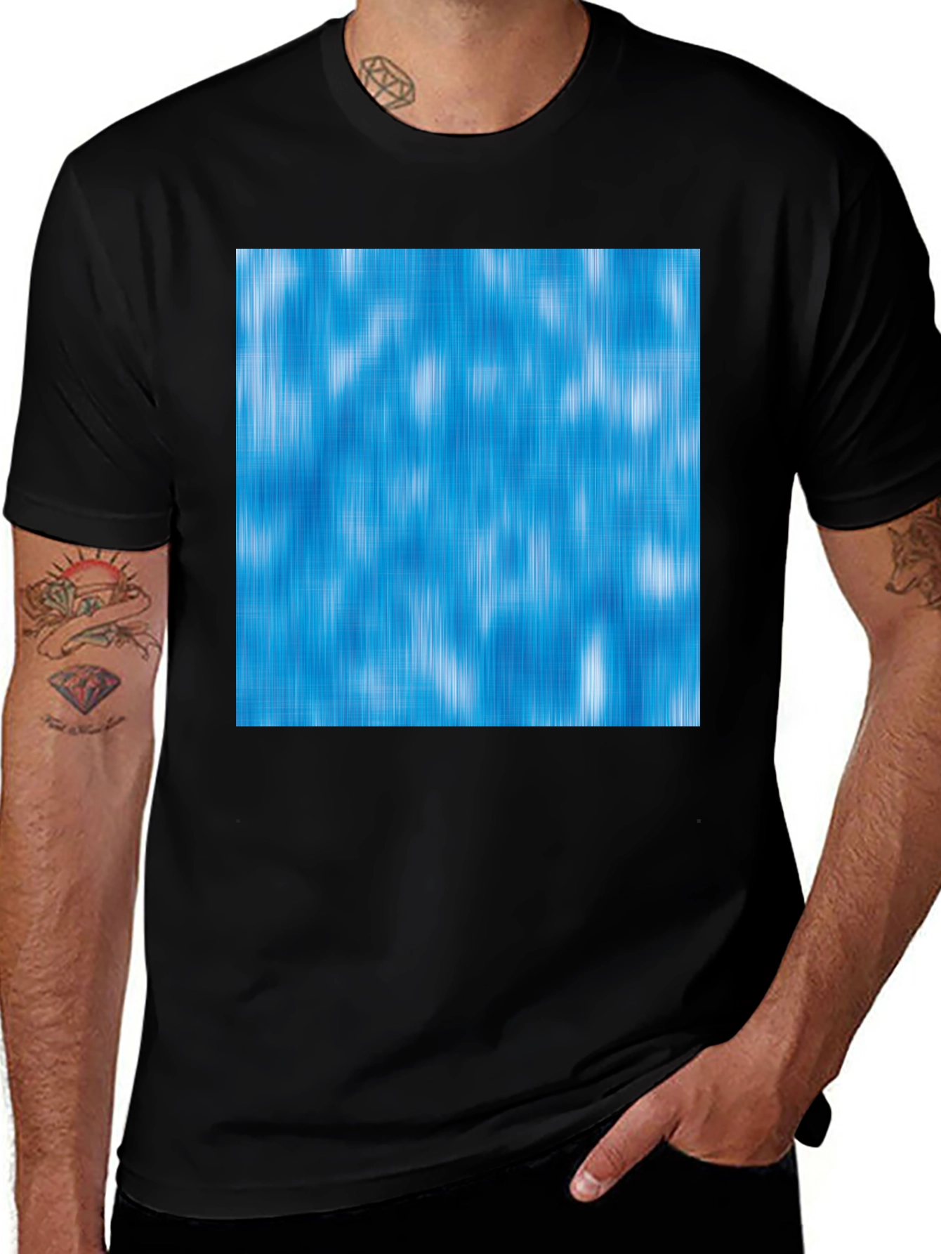 Variant 17 of Abstract Blue Pattern T-Shirt