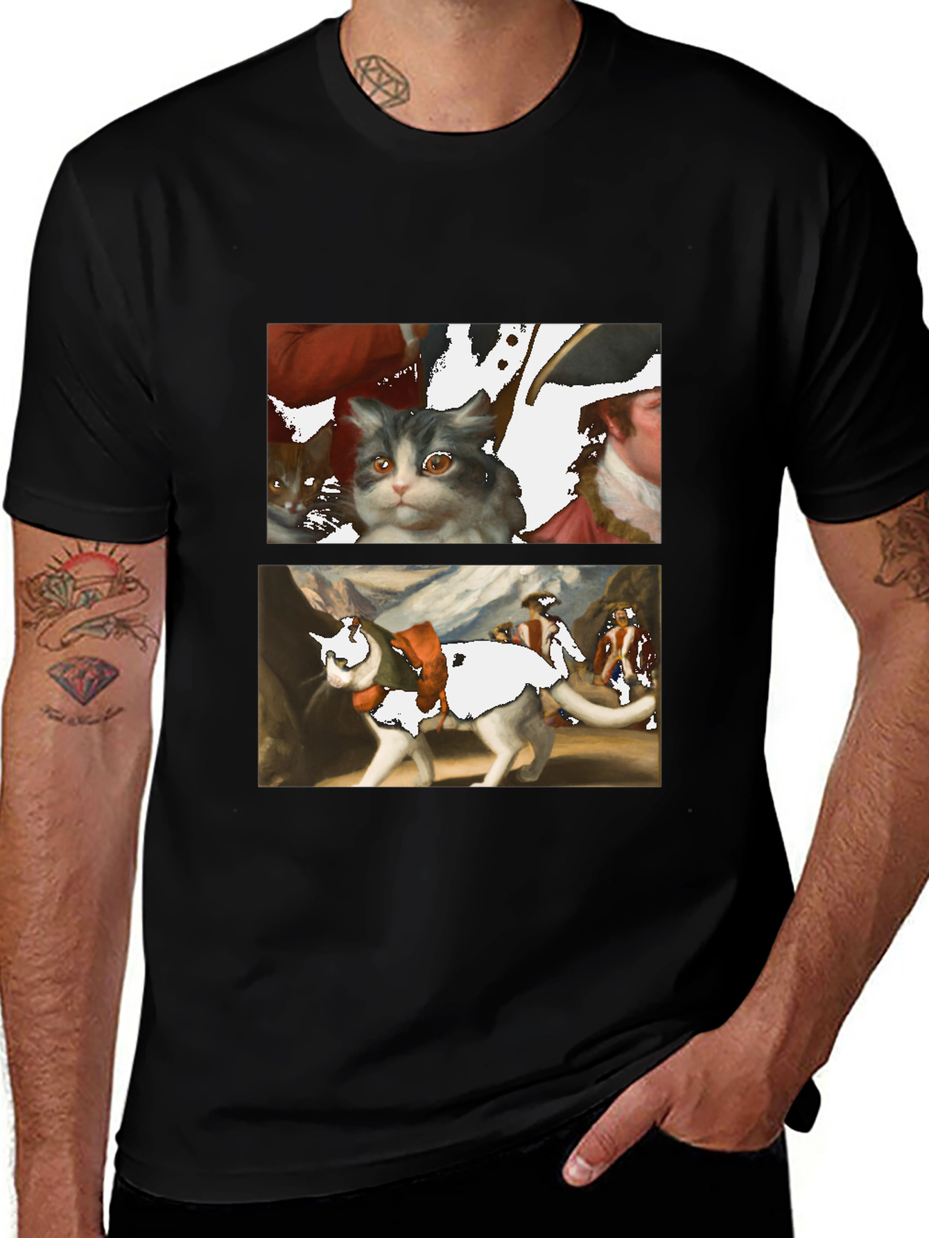 Variant 22 of Artsy Cat T-Shirt - Unique Graphic Tee