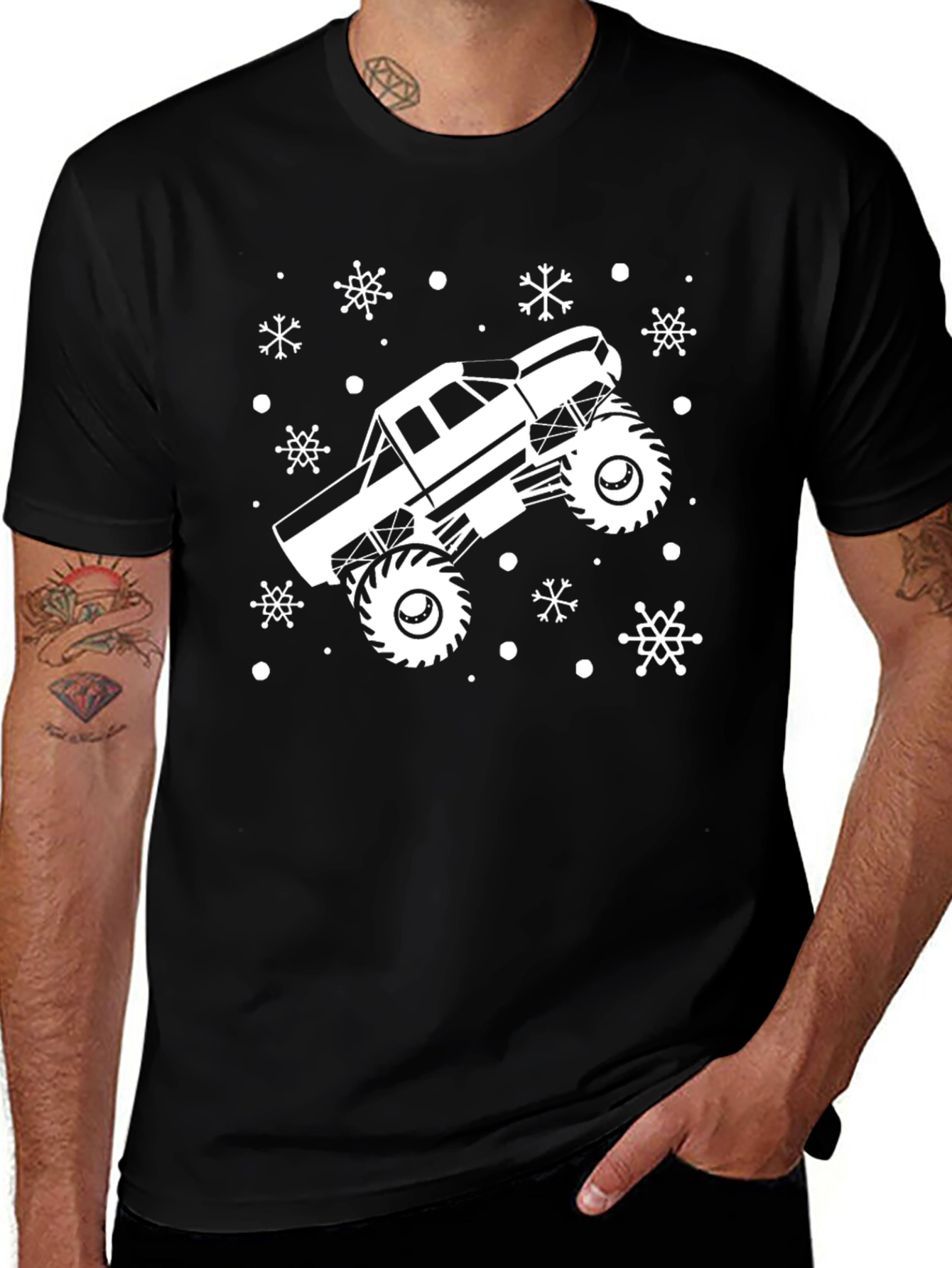 Variant 21 of Monster Truck Snowflake Tee