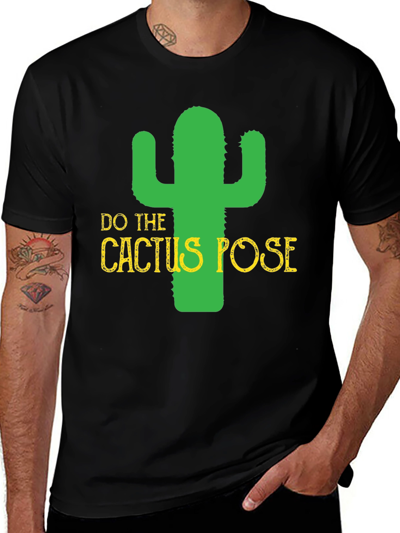 Variant 2 of Do The Cactus Pose Funny Graphic Tee