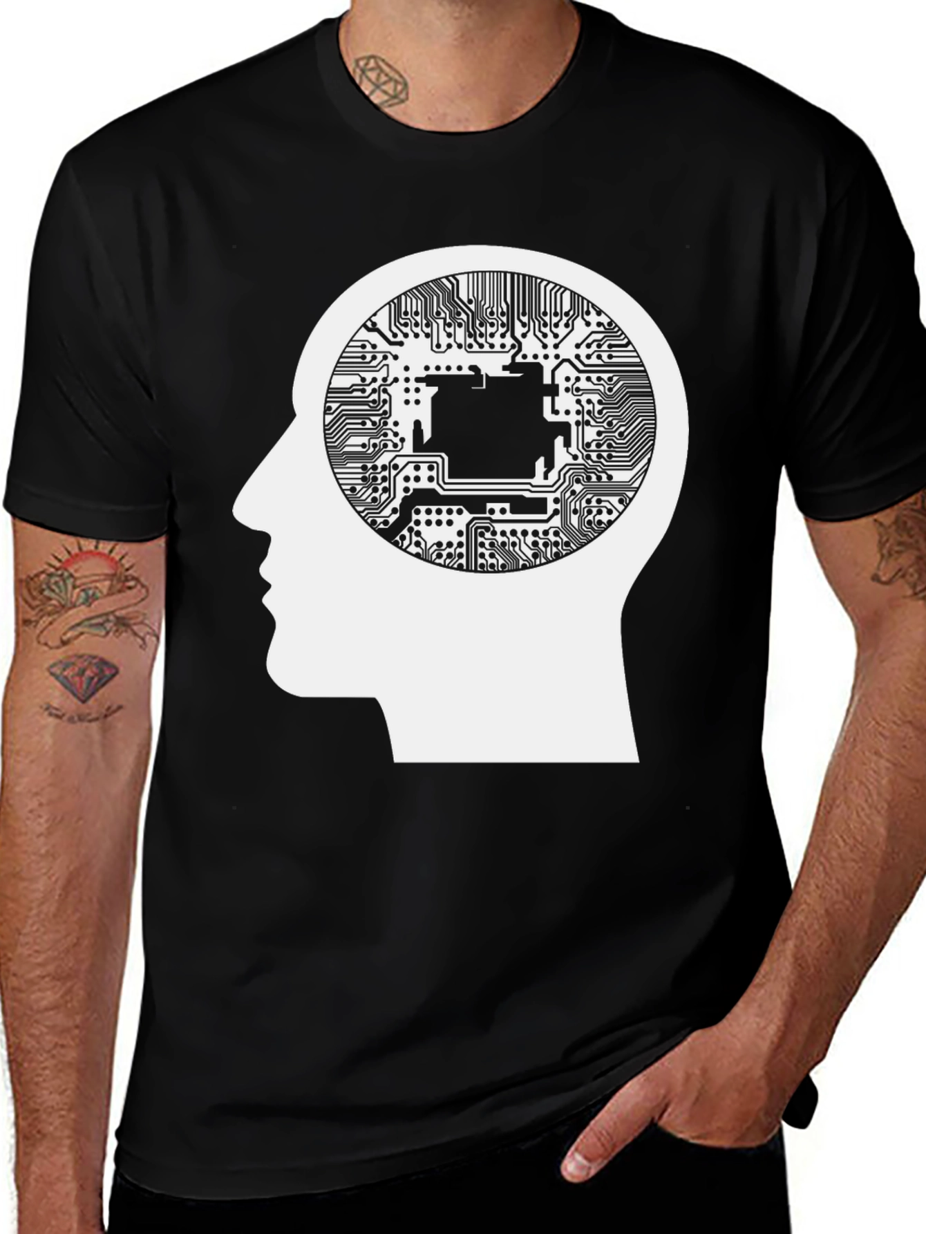 Variant 28 of Tech Mind T-Shirt - Black