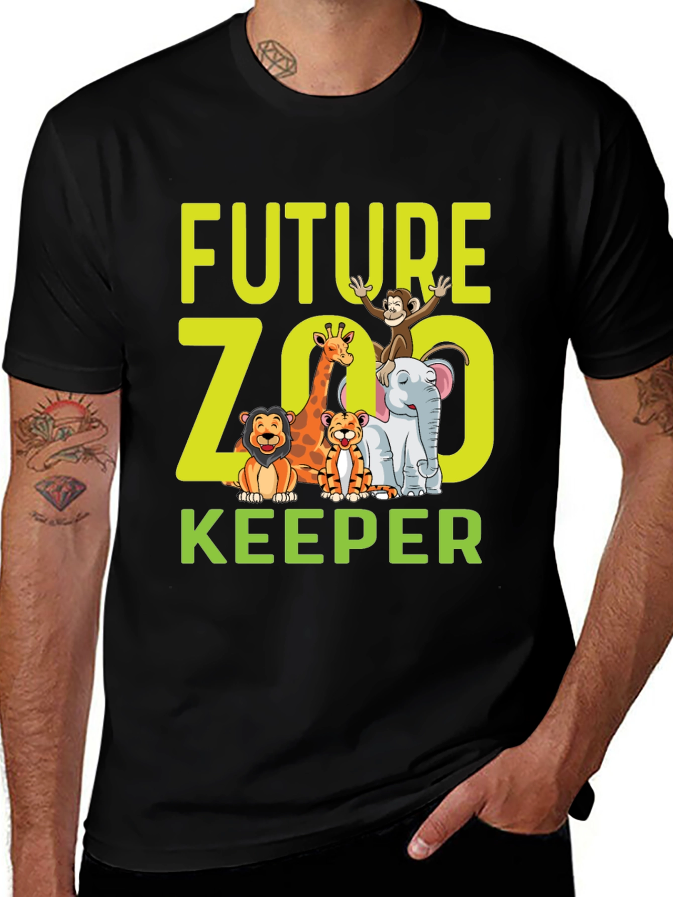 Variant 29 of Future Zoo Keeper Graphic T-Shirt - Kids Animal Lover