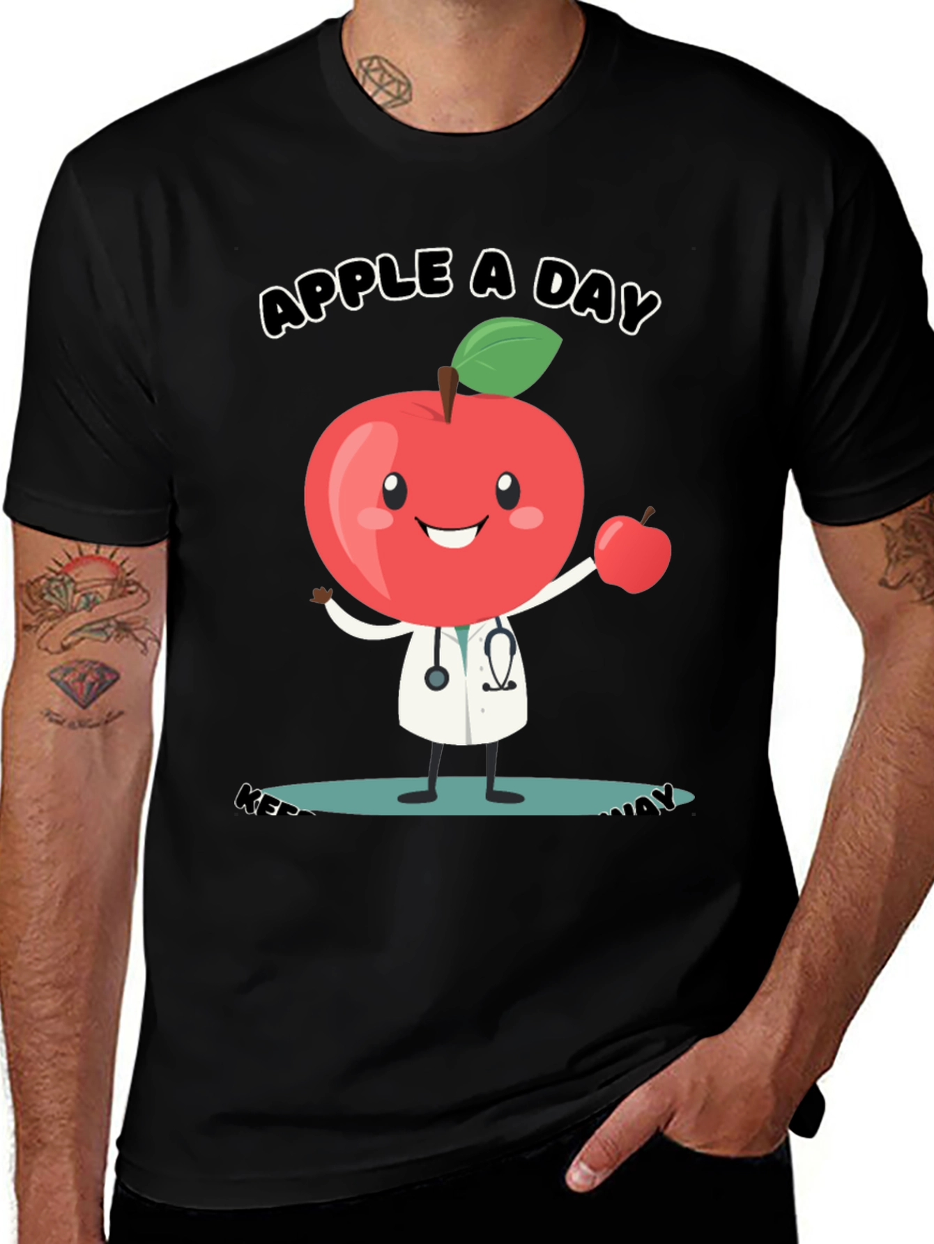 Variant 19 of Apple a Day Doctor T-Shirt