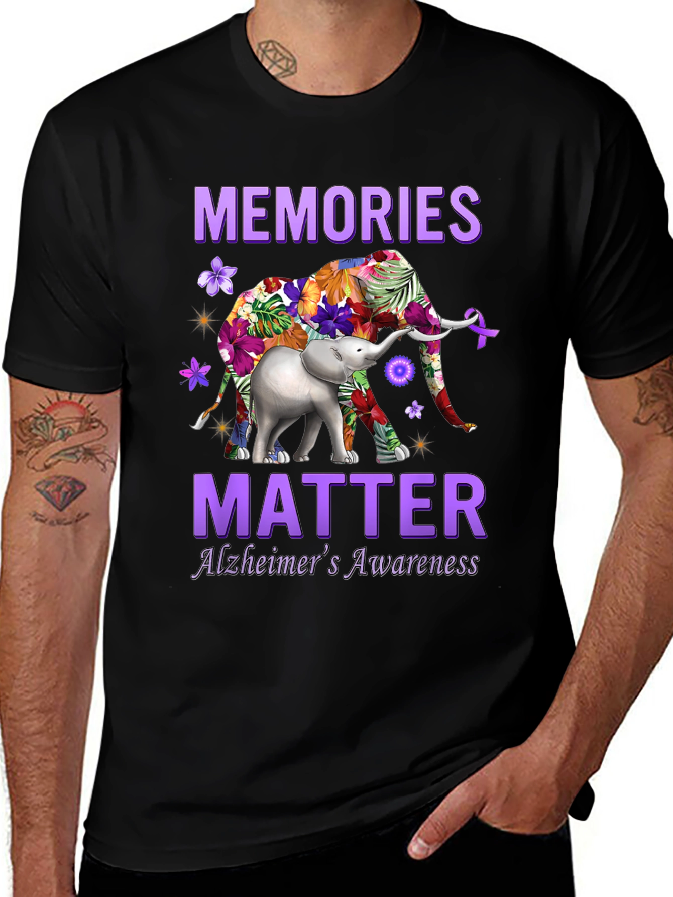 Alzheimer's Awareness Elephant T-Shirt