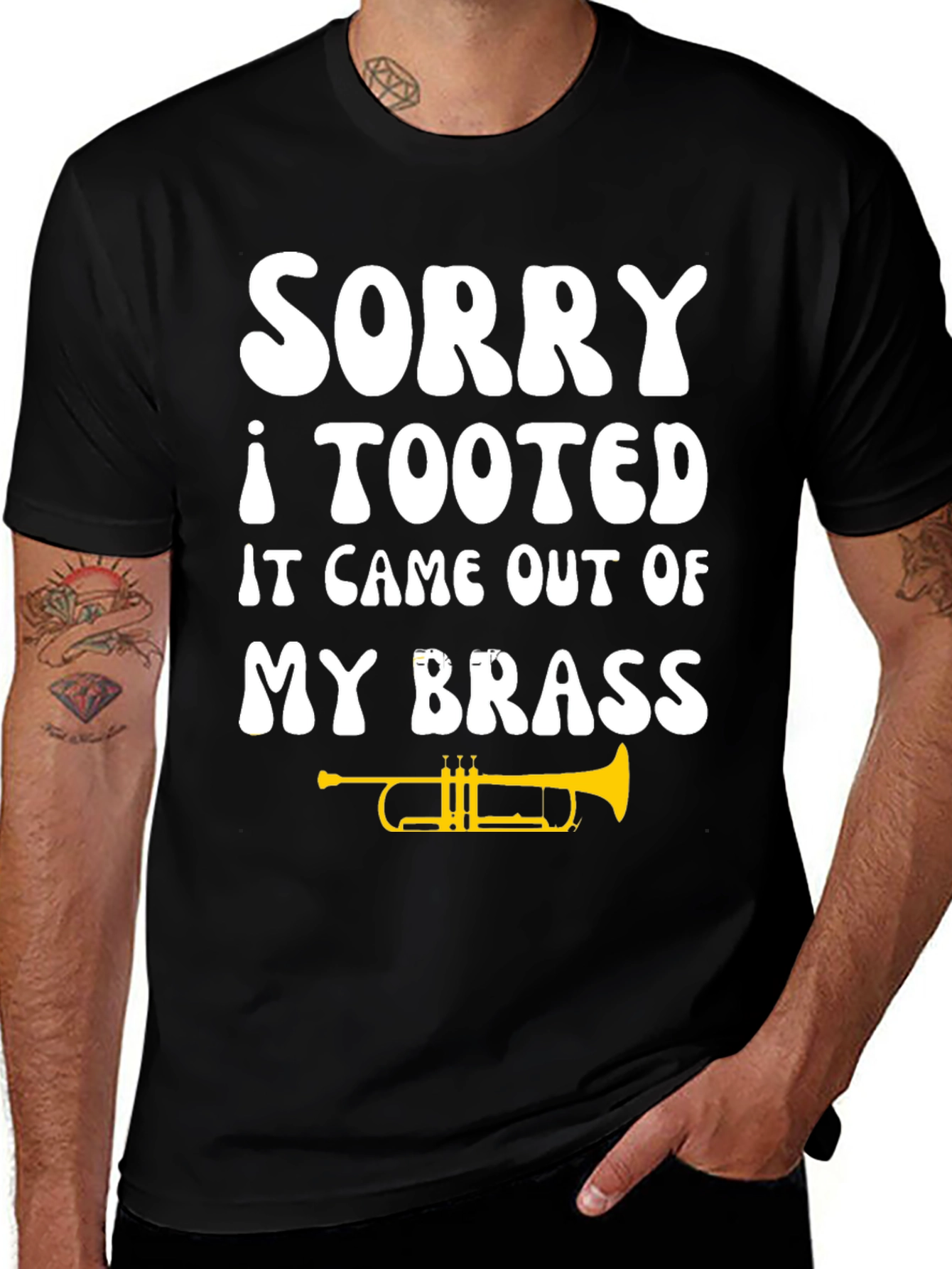Variant 20 of Sorry I Tooted Brass T-Shirt