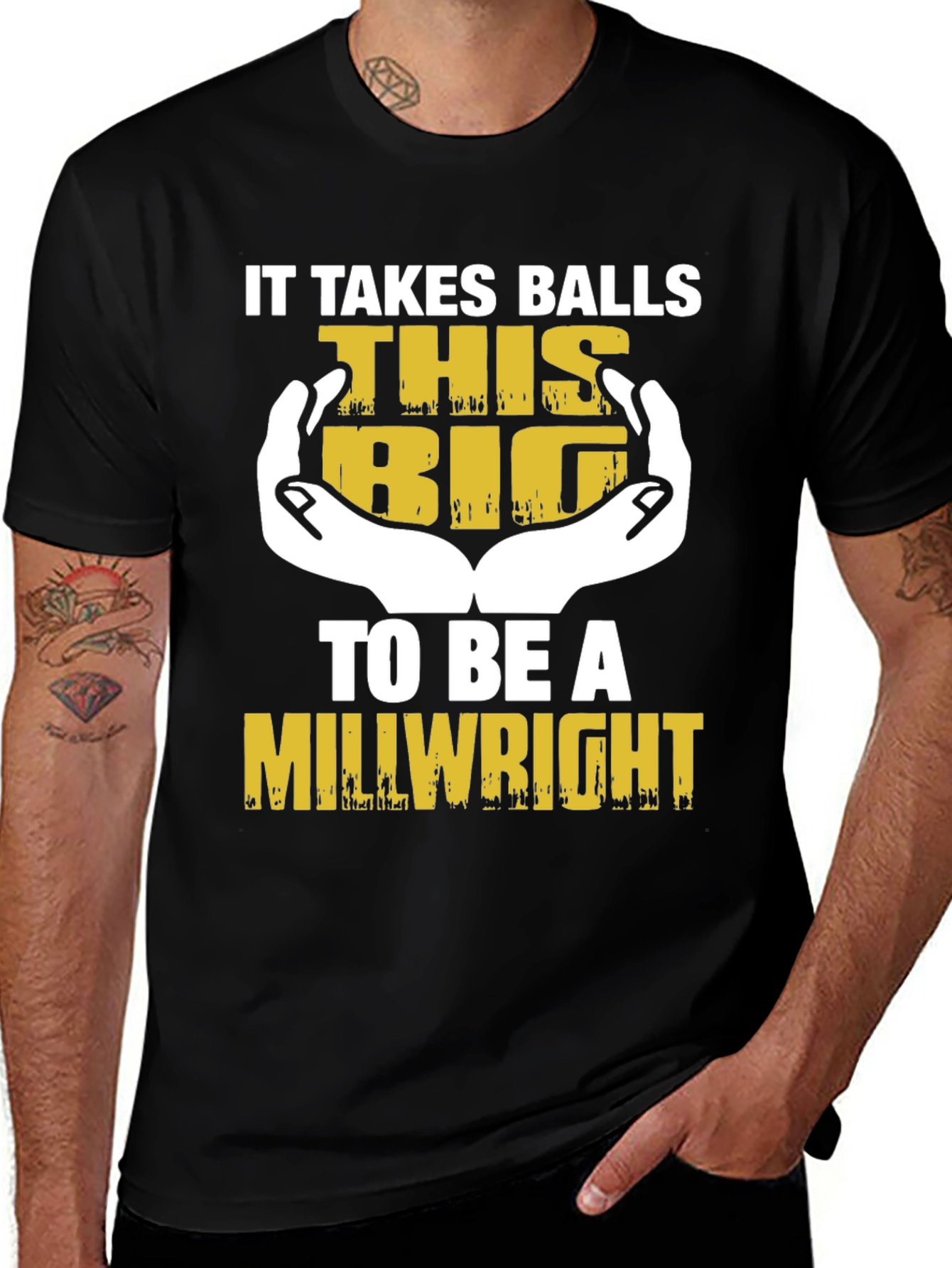 Variant 13 of It Takes Balls This Big Millwright T-Shirt