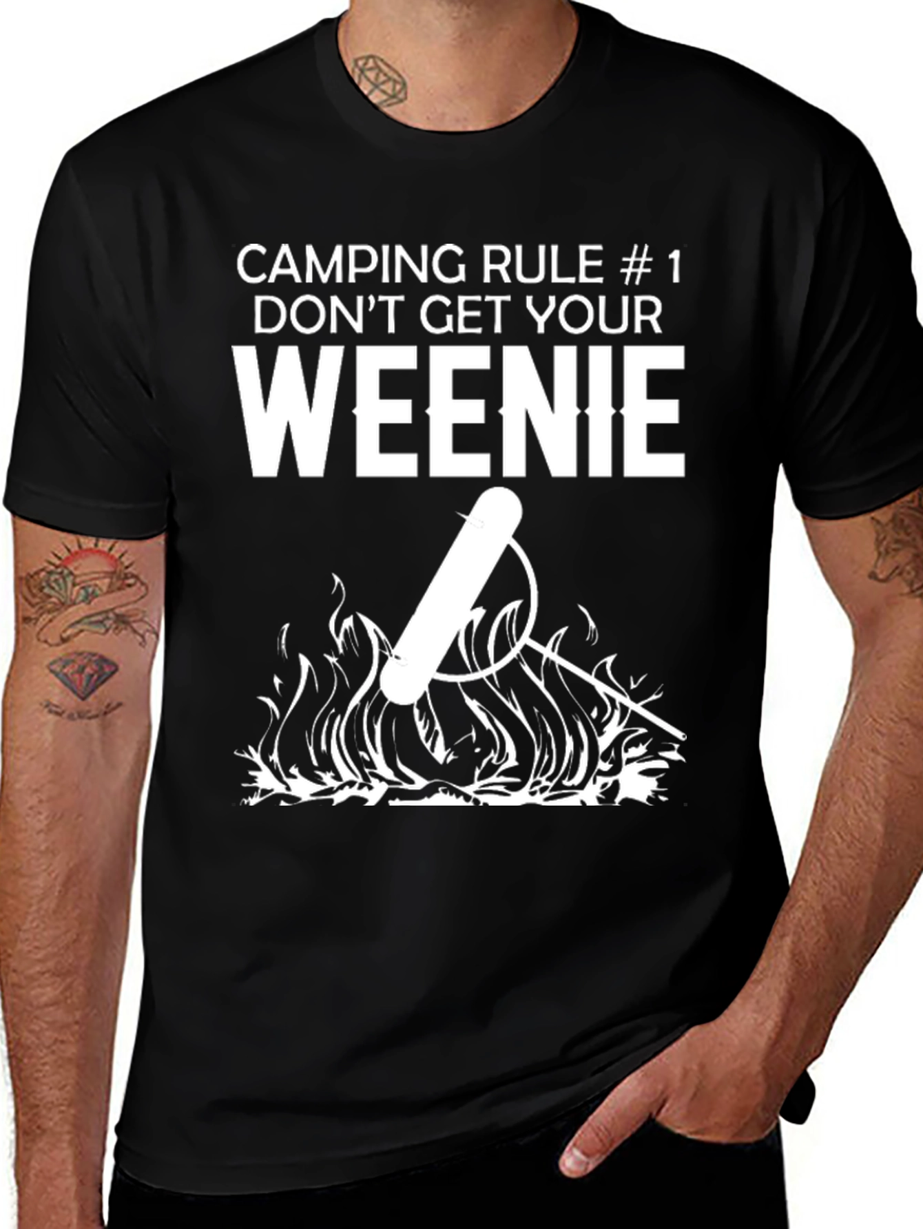 Variant 2 of Camping Rule #1 Graphic T-Shirt