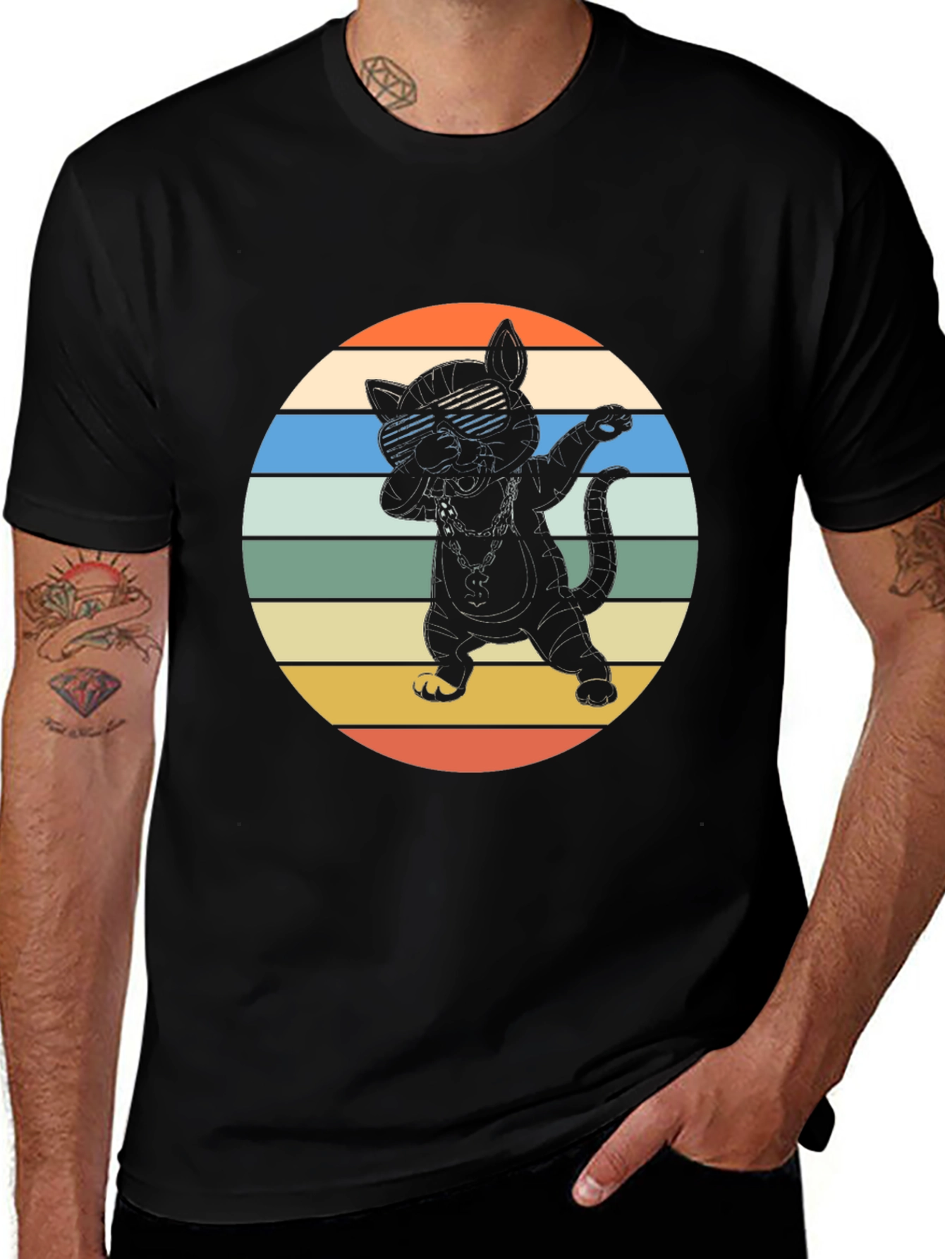 Variant 24 of Cool Cat Dabbing Graphic Tee