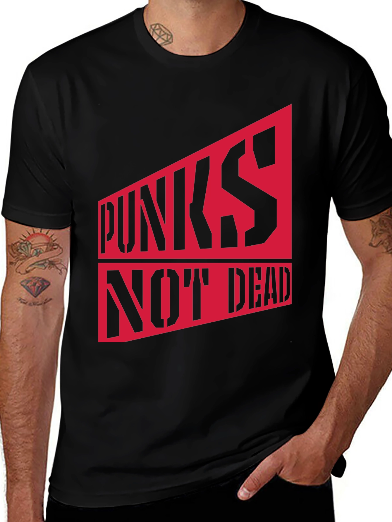 Variant 2 of Punk's Not Dead Graphic Tee - Bold Statement Shirt