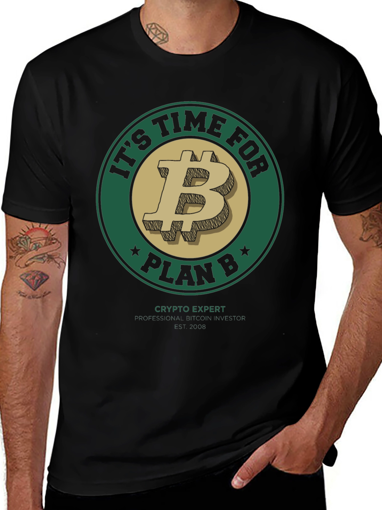 Variant 13 of It's Time for Plan B Bitcoin T-Shirt - Crypto Investor Tee