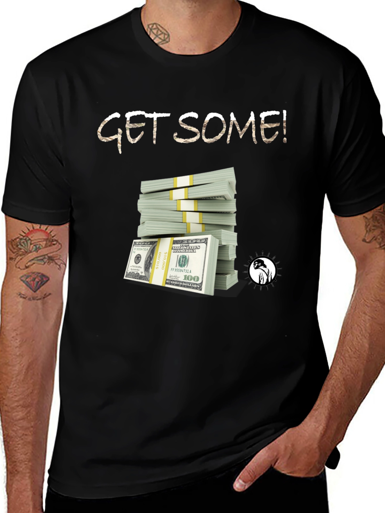 Variant 14 of Get Some! Money Stack Graphic T-Shirt