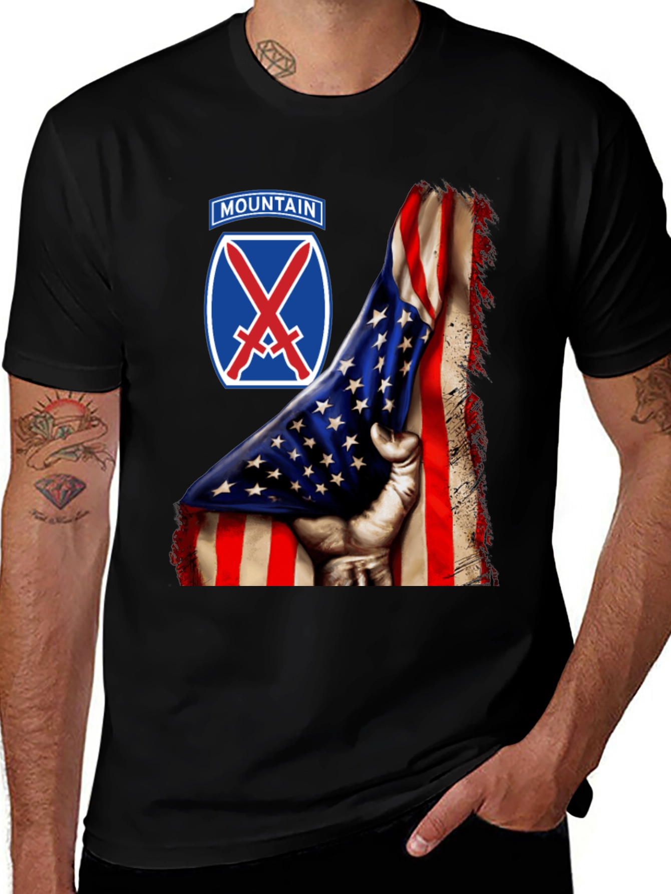 Variant 15 of Mountain Division Flag T-Shirt