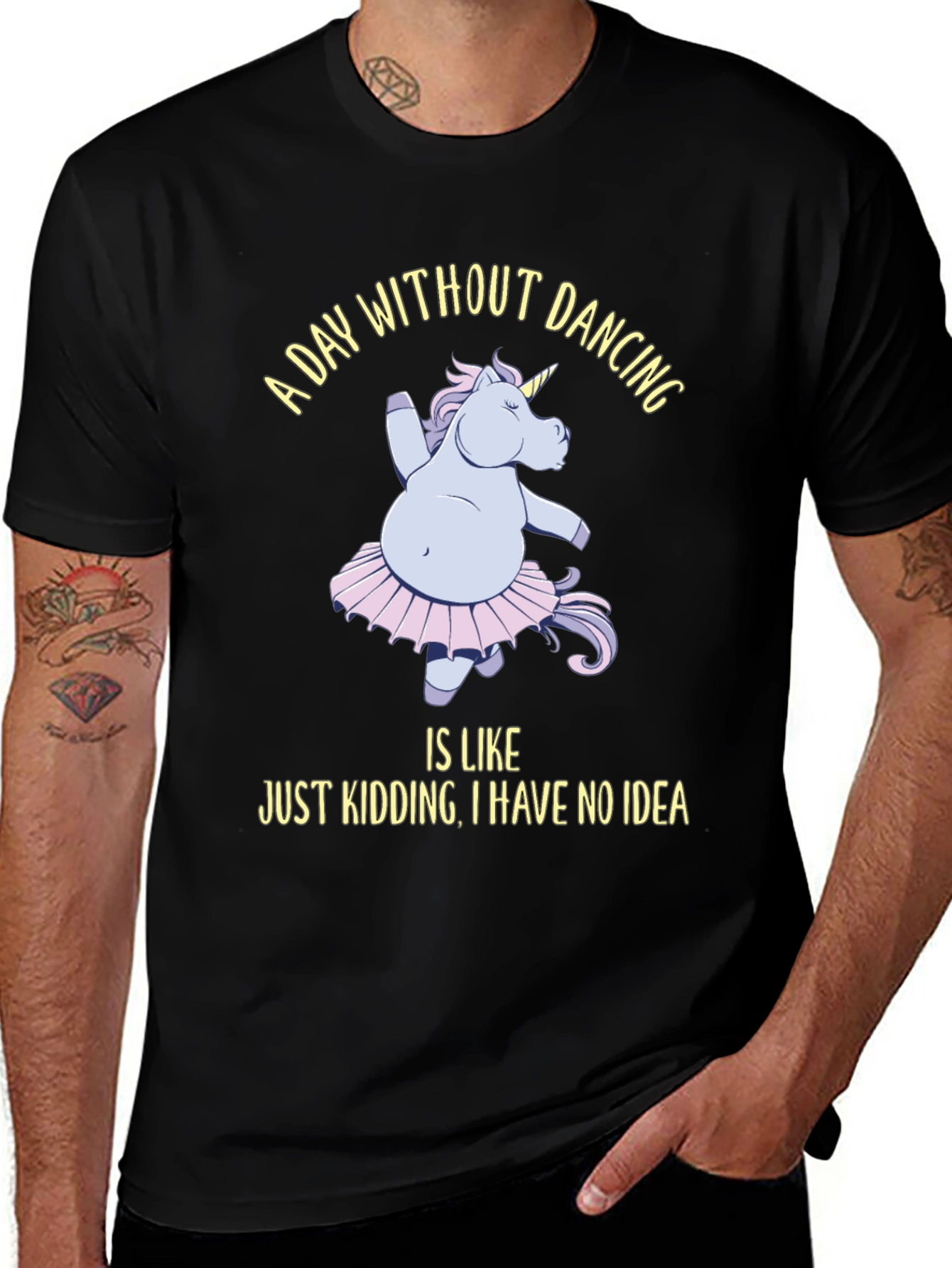 Variant 5 of Dancing Unicorn T-Shirt - A Day Without Dancing