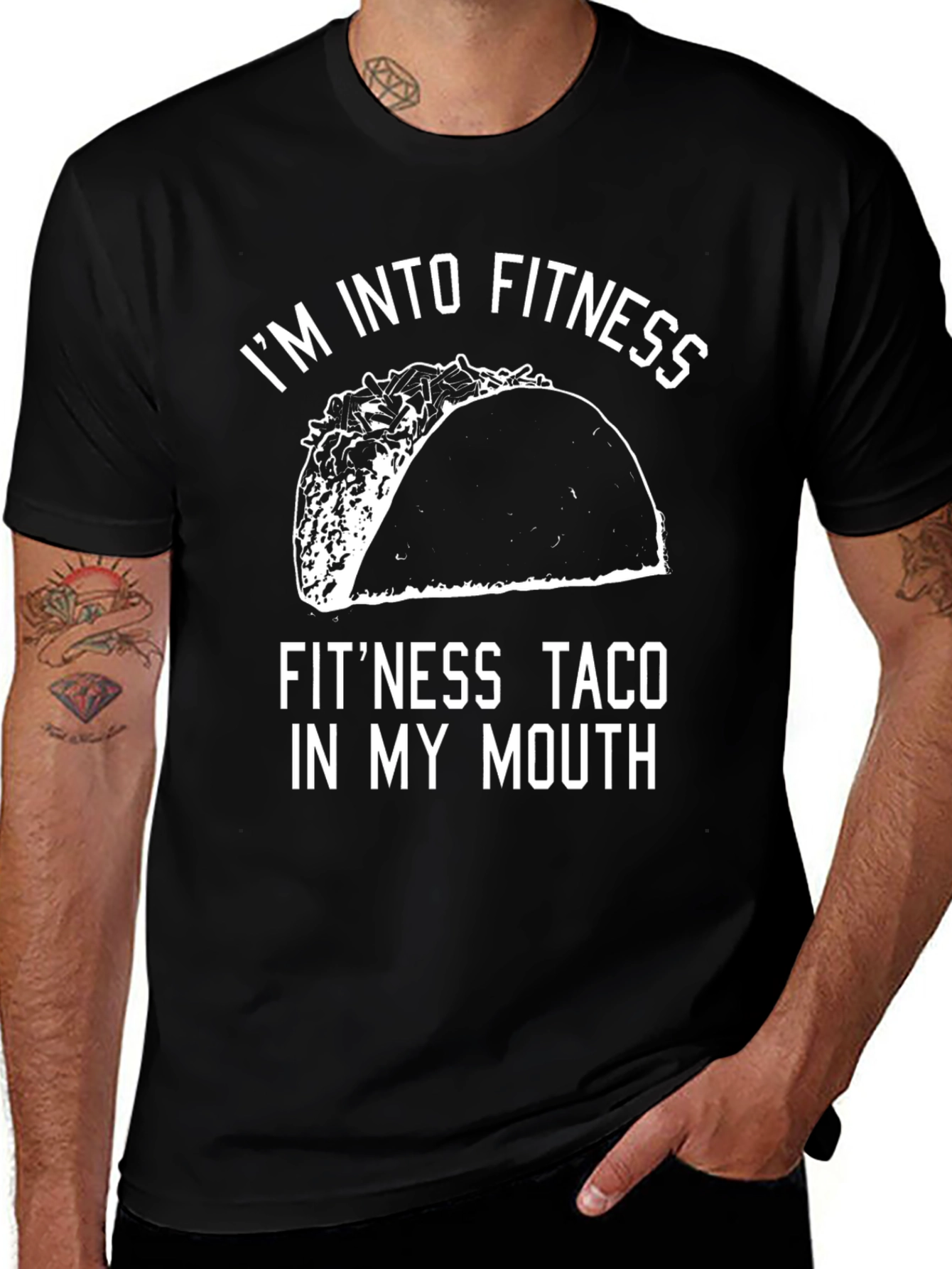 Variant 28 of Funny Fitness Taco Graphic T-Shirt