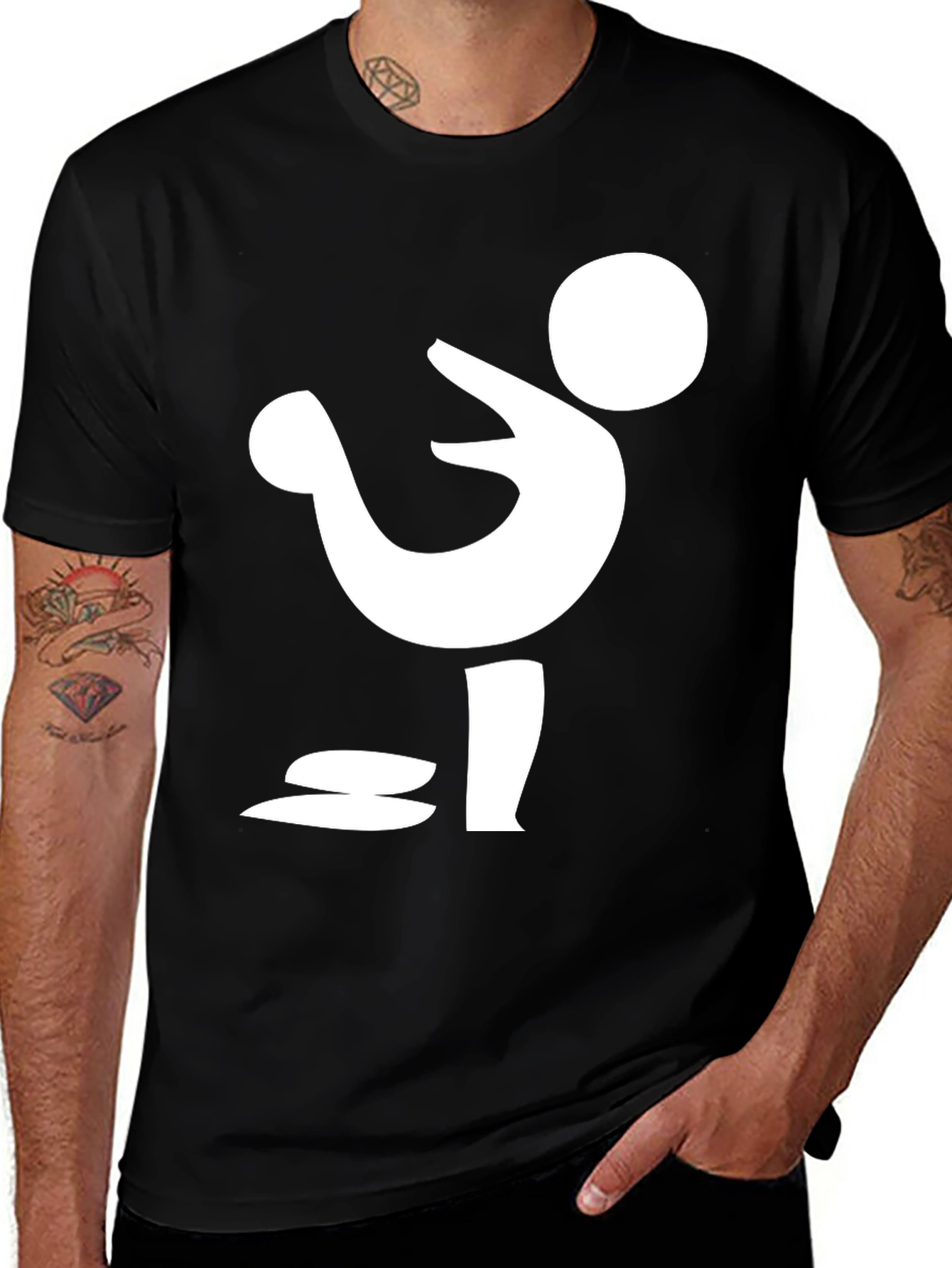 Variant 23 of Abstract Figure Graphic Tee - Modern Minimalist Design