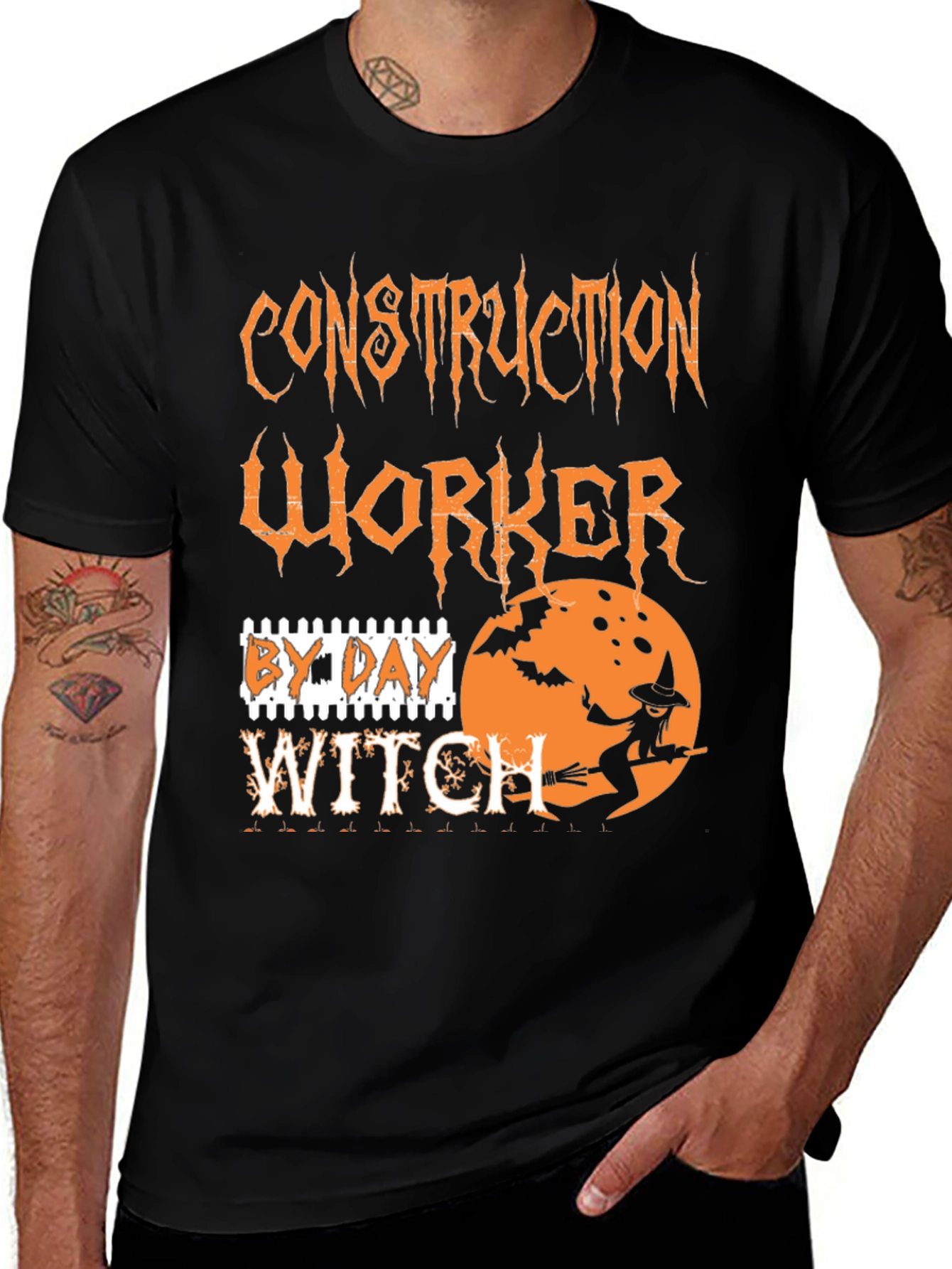 Variant 8 of Construction Worker By Day Witch T-Shirt