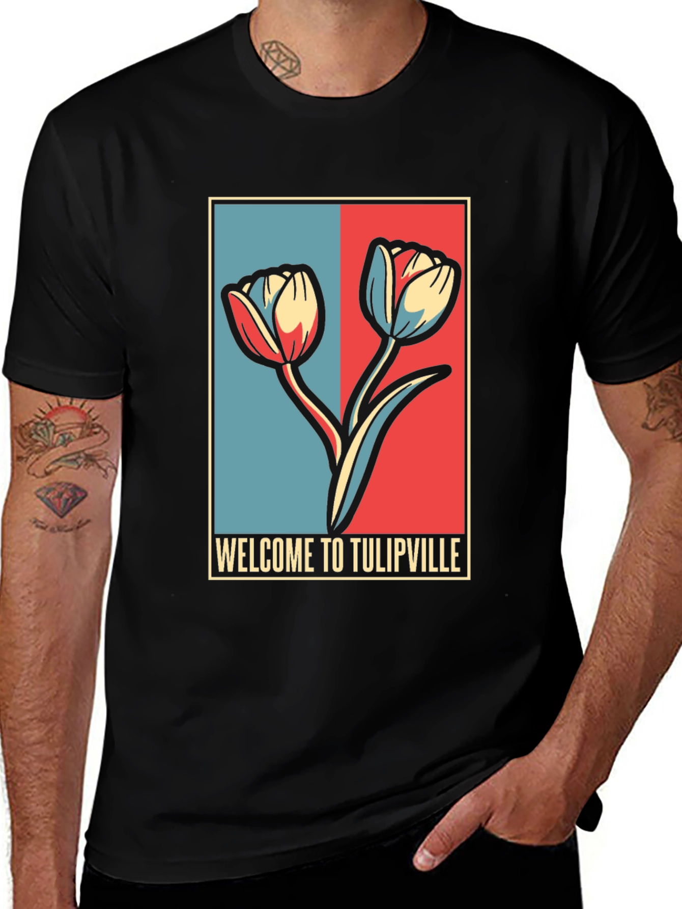 Variant 26 of Welcome to Tulipville Graphic T-Shirt