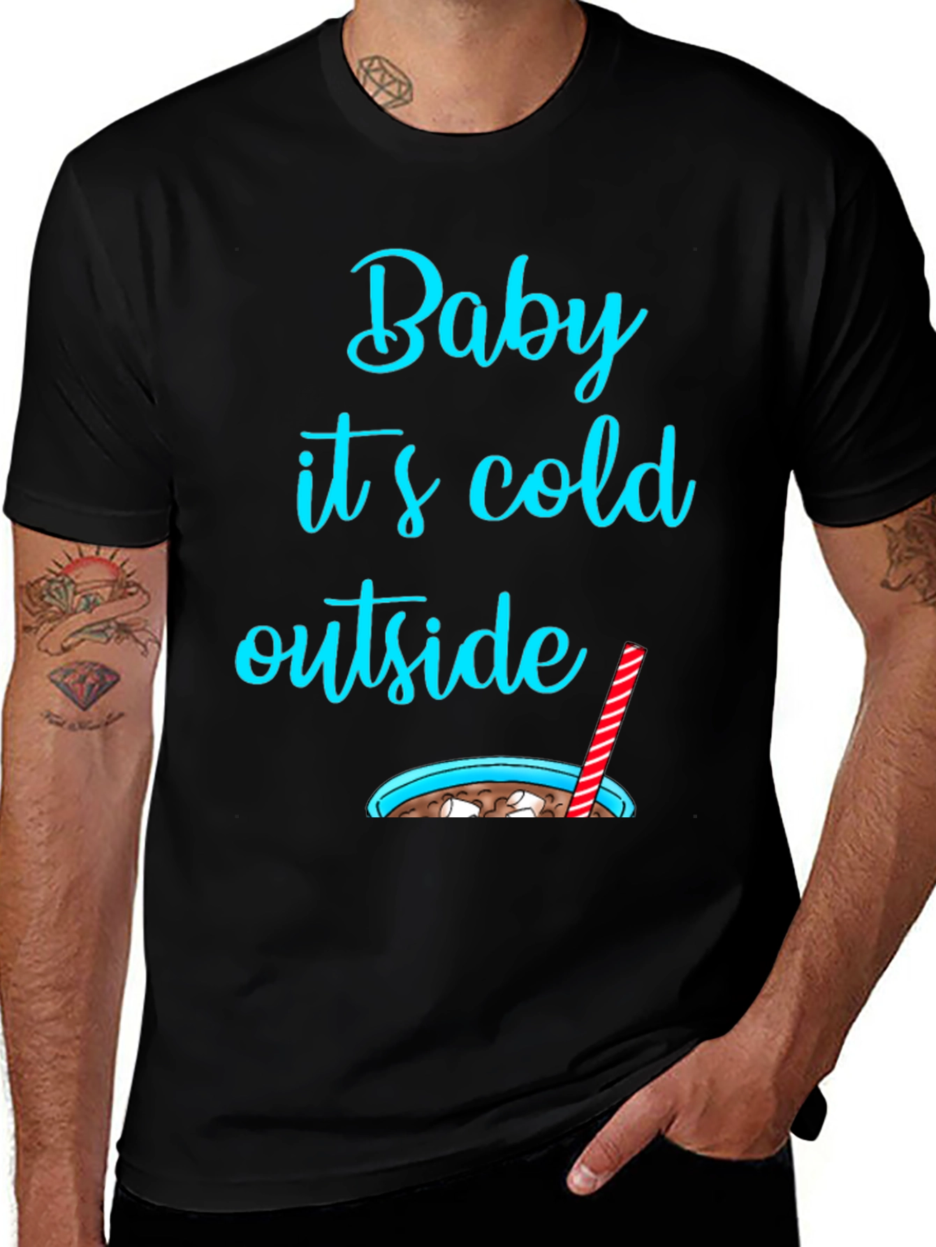 Black Baby It's Cold Outside Graphic Tee main image