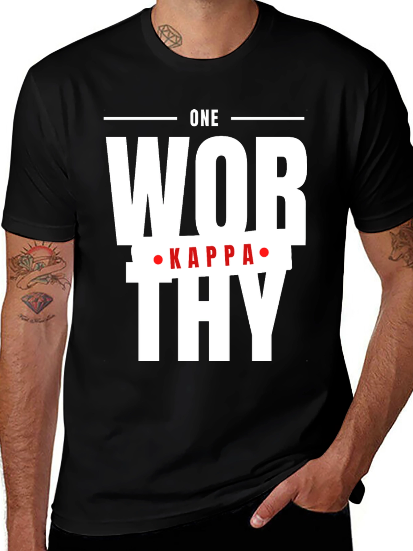 Variant 8 of One Worthy Kappa T-Shirt - Black