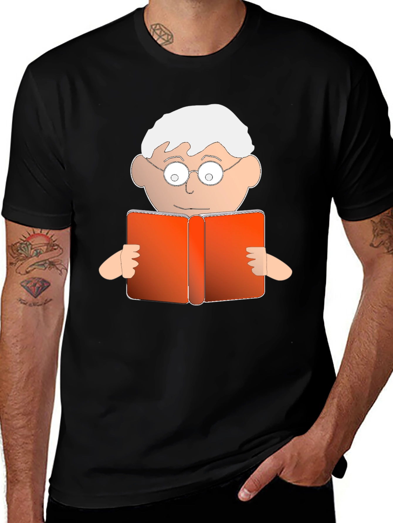 Variant 27 of Cartoon Reader Graphic T-Shirt