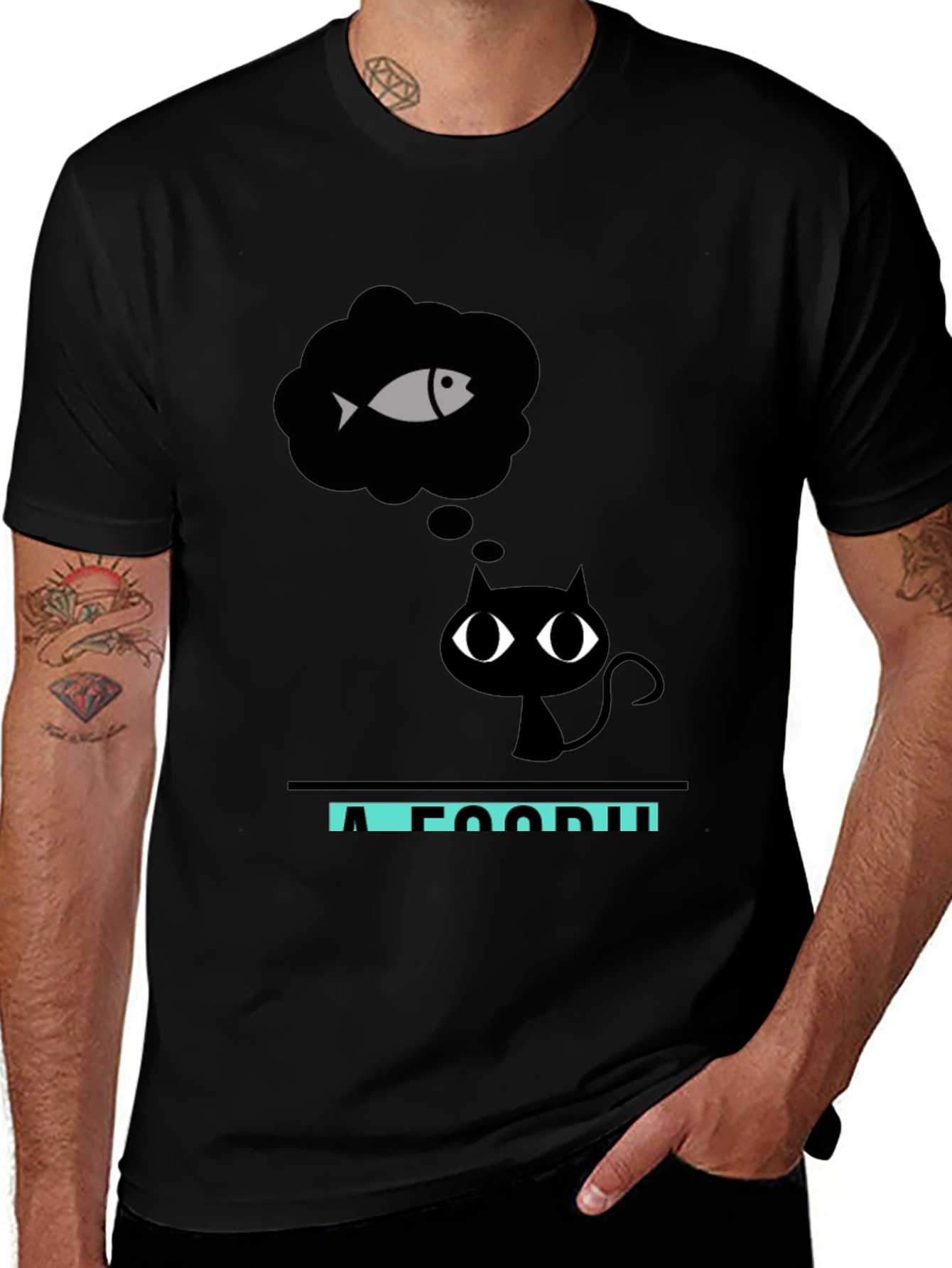 Variant 19 of Funny Cat Fish Foodie T-Shirt