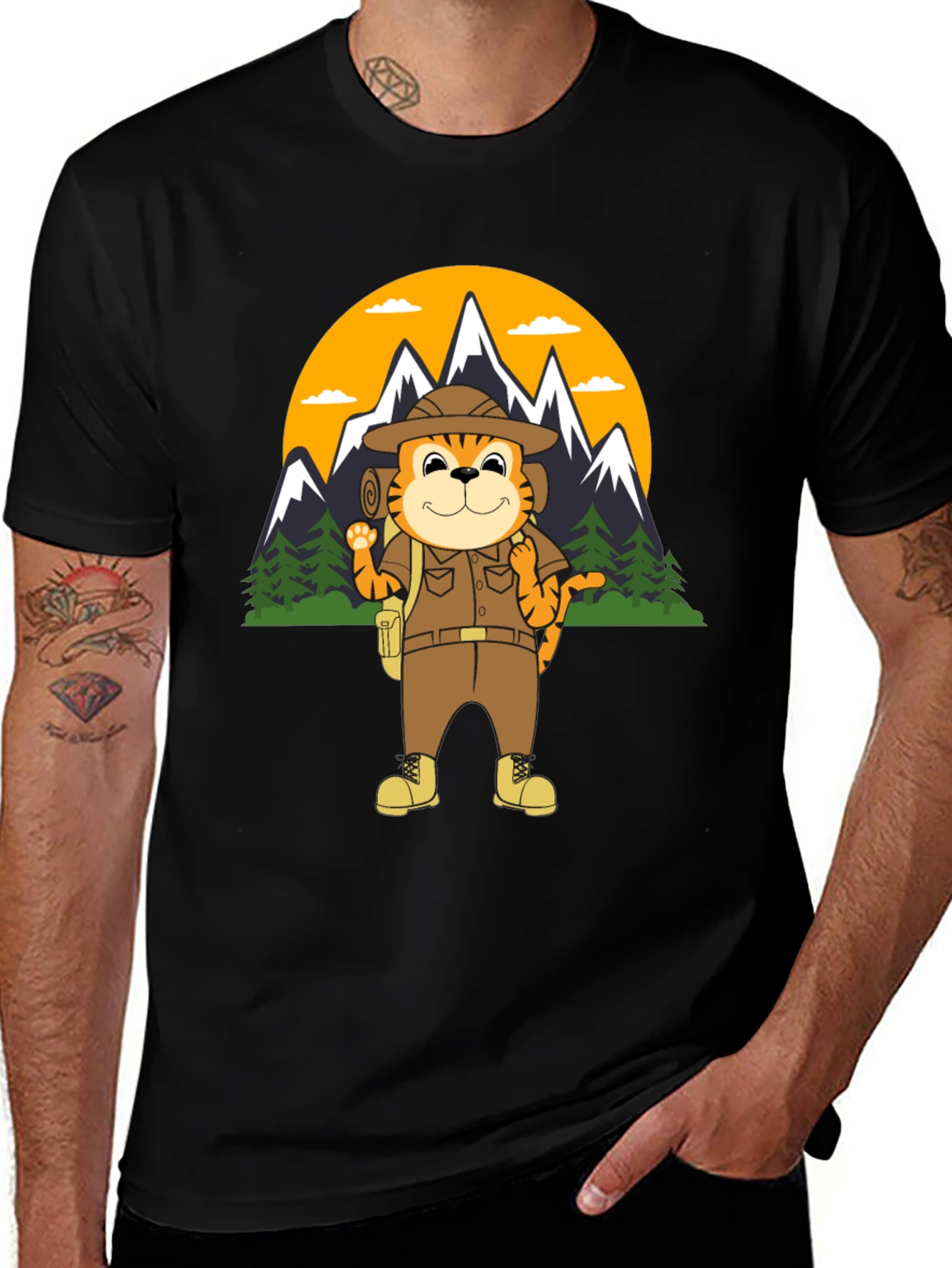 Variant 14 of Tiger Explorer T-Shirt | Hiking Adventure Tee