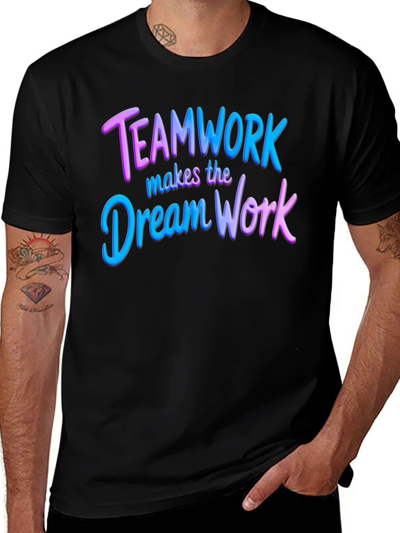Variant 25 of Teamwork Dream Work T-Shirt - Motivational Tee