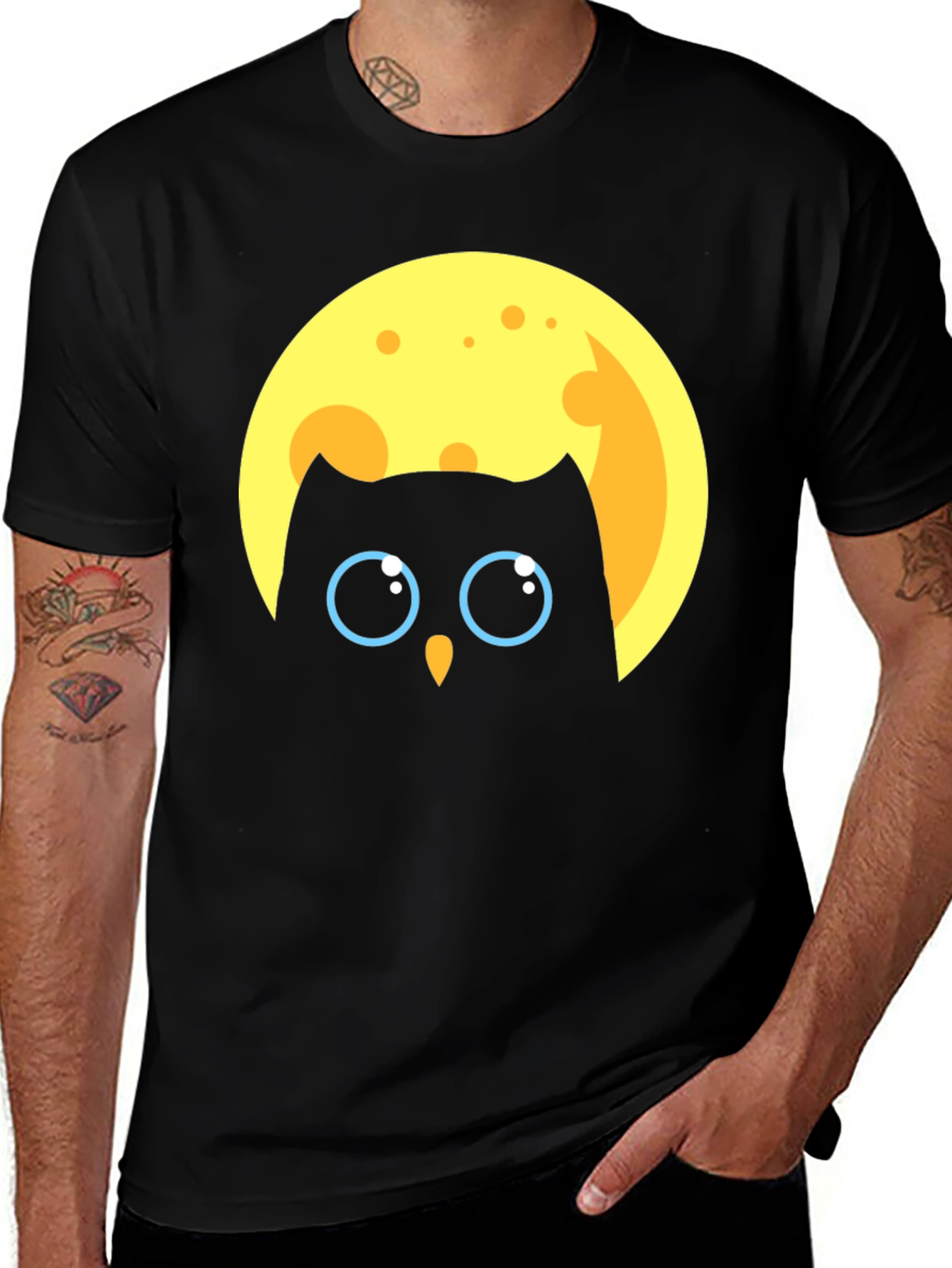 Variant 18 of Owl in Moon Graphic T-Shirt - Unique Design