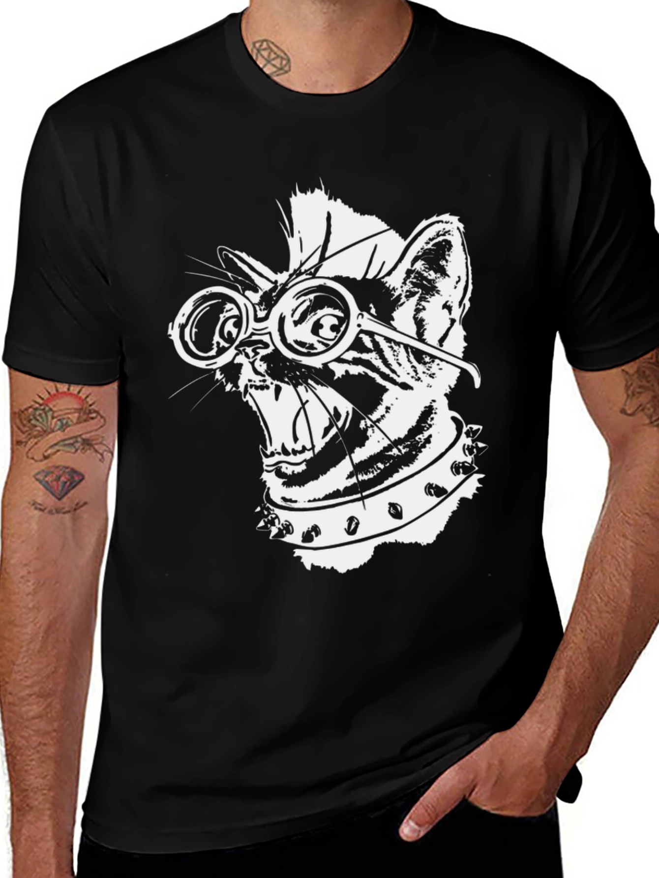 Variant 20 of Punk Rock Cat T-Shirt
