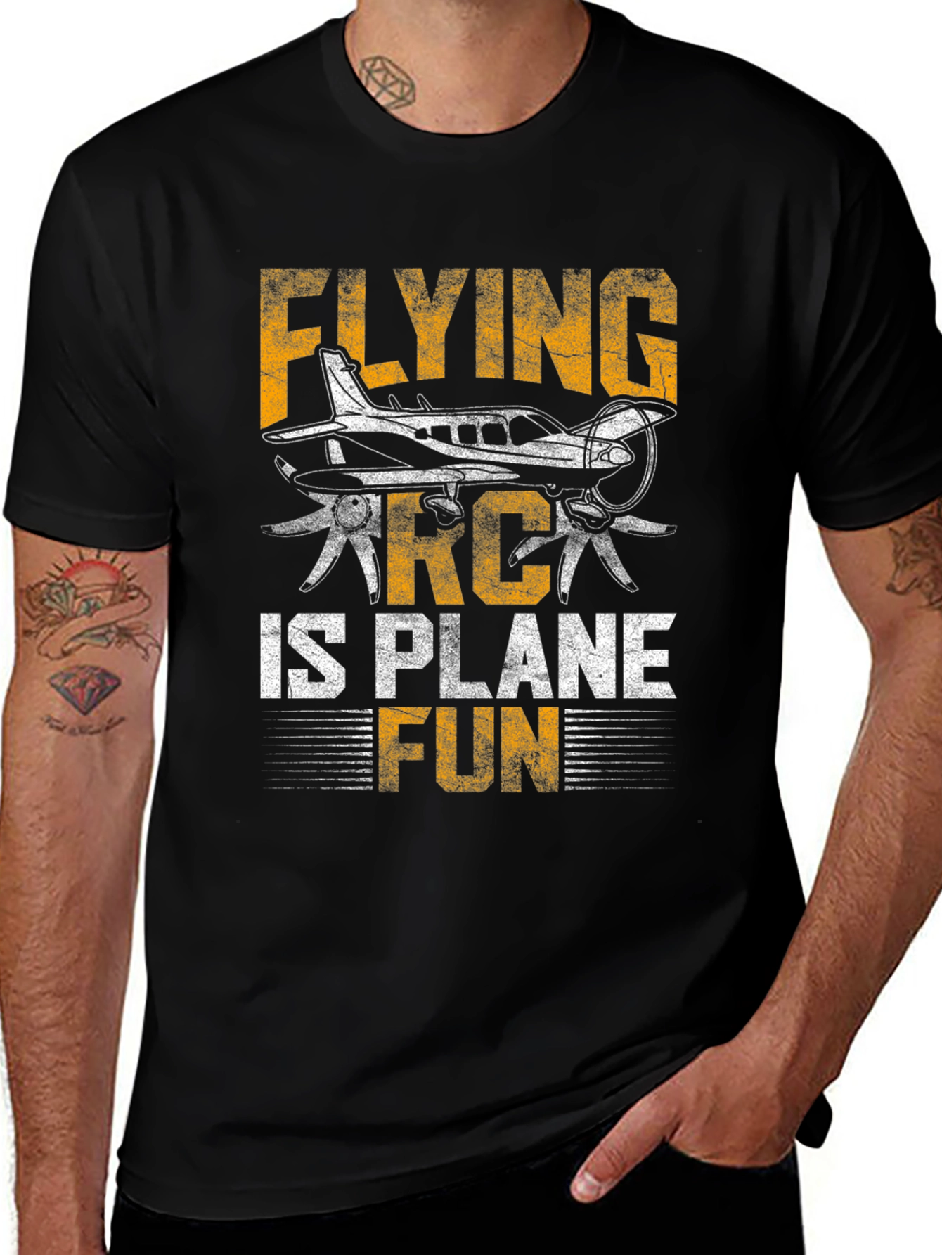 Flying RC Plane Fun Graphic Tee