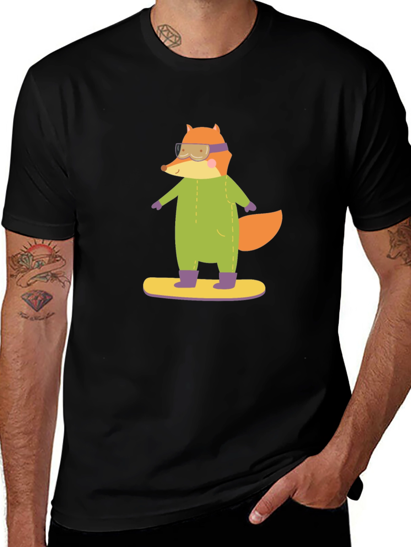 Variant 15 of Fox Snowboarder T-Shirt - Fun Graphic Tee