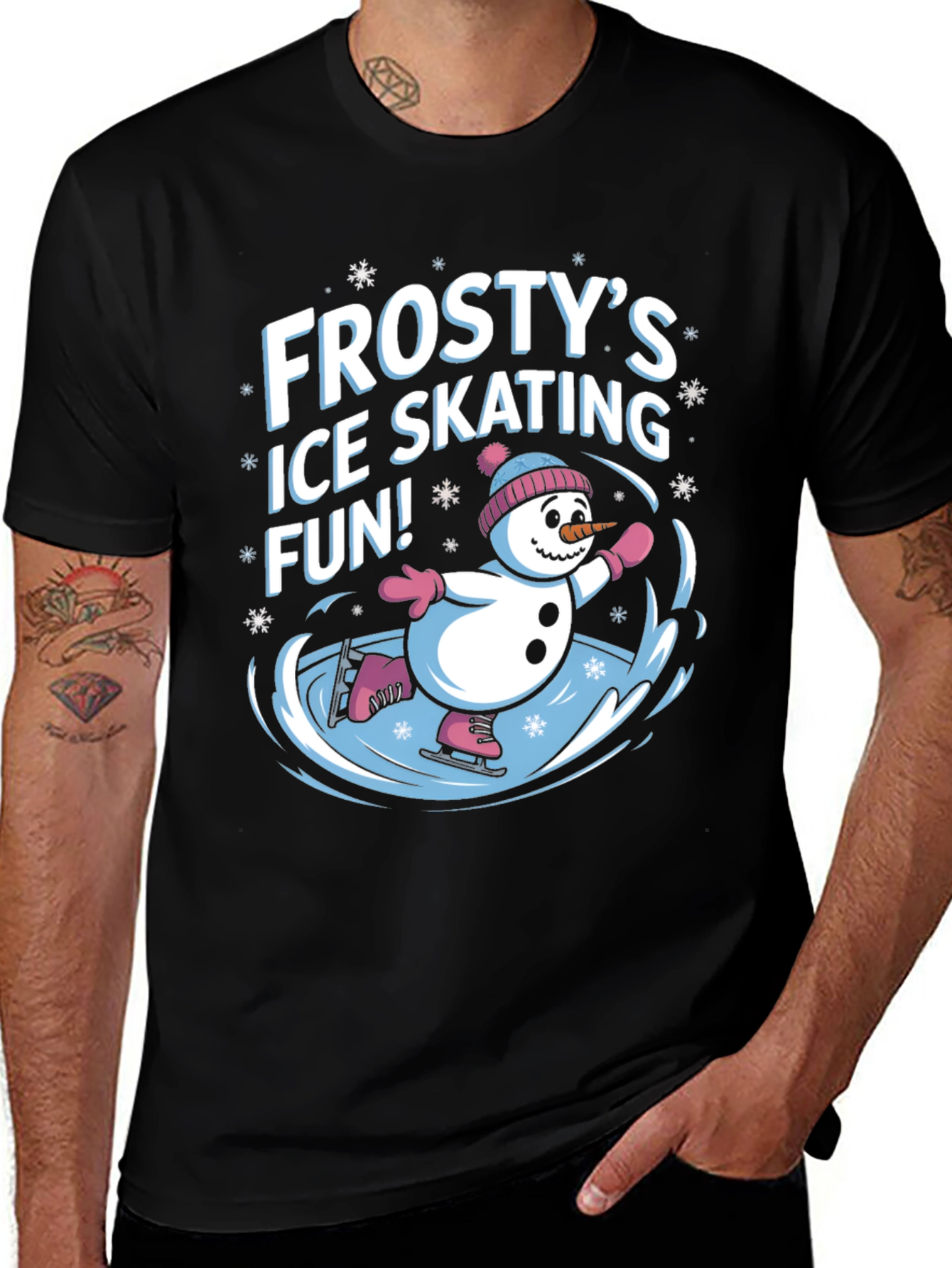 Variant 6 of Frosty's Ice Skating Fun T-Shirt
