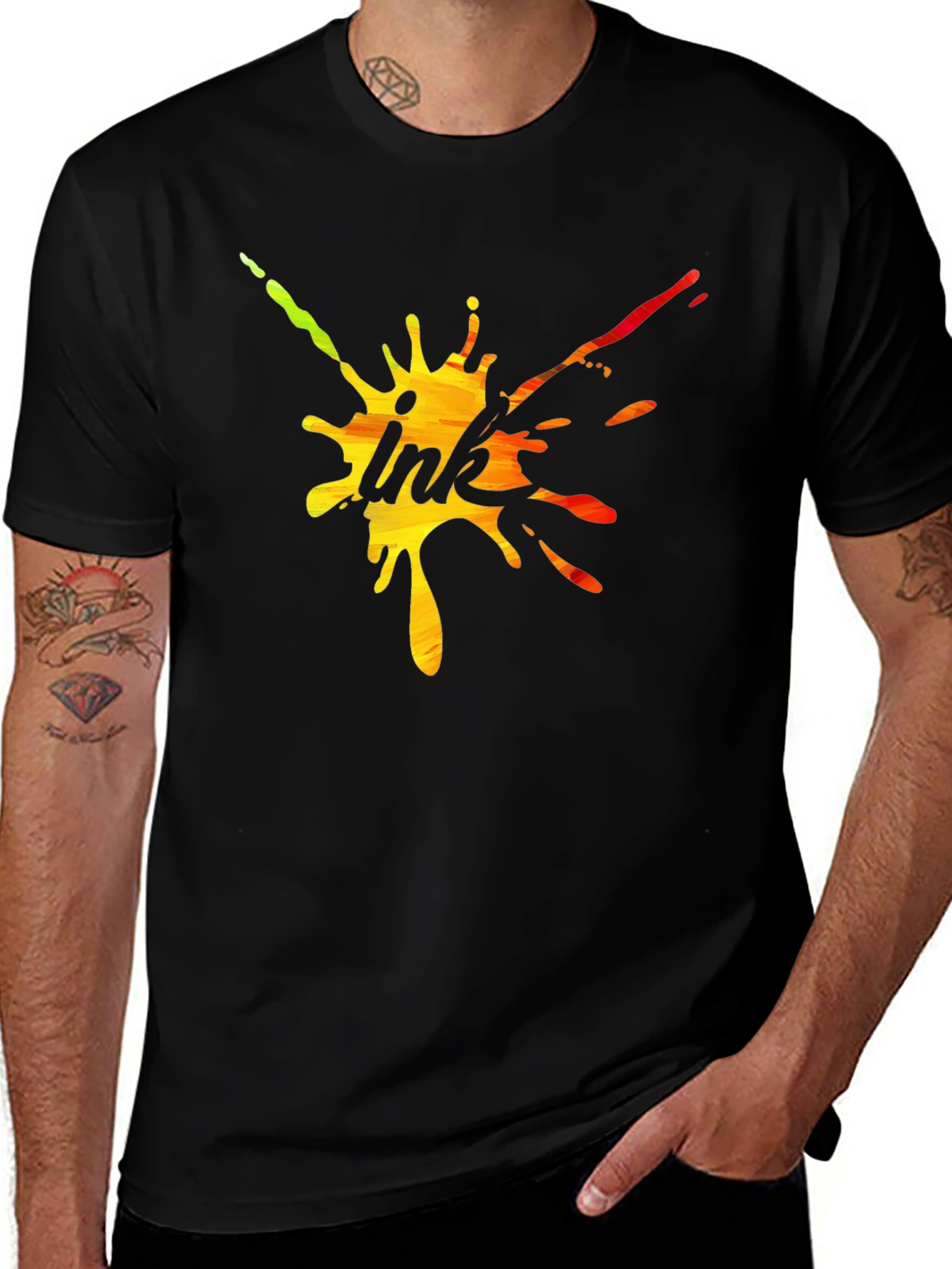 Variant 16 of Ink Splash Graphic T-Shirt - Stylish Cotton Tee