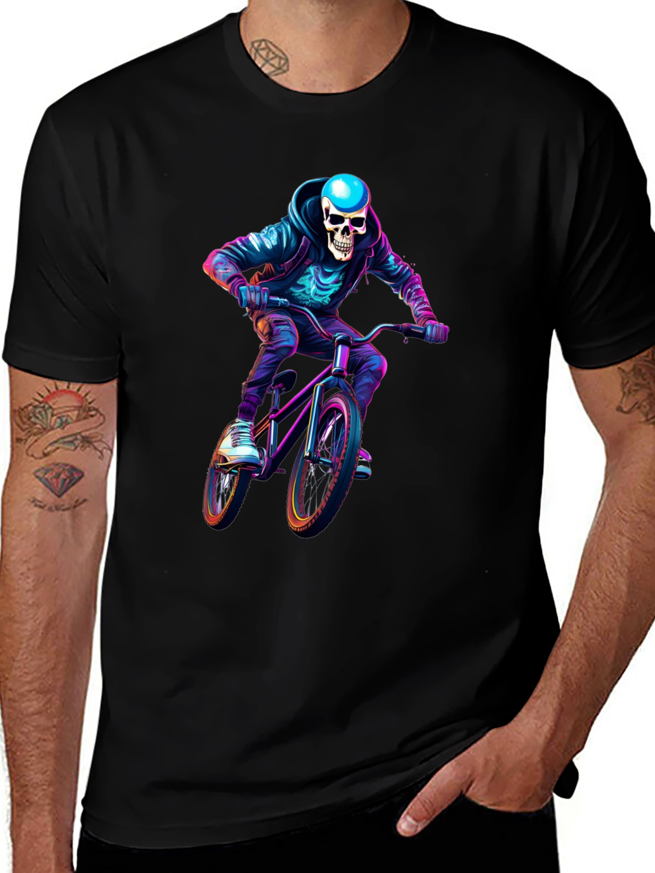 Variant 26 of Skull Rider Graphic Tee - Black