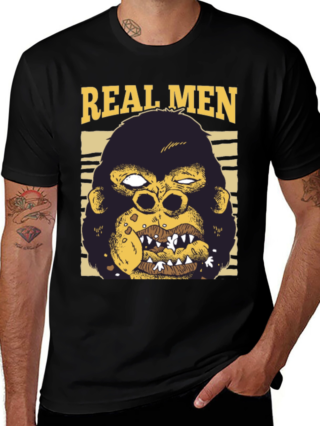 Variant 7 of Real Men Gorilla Graphic Tee