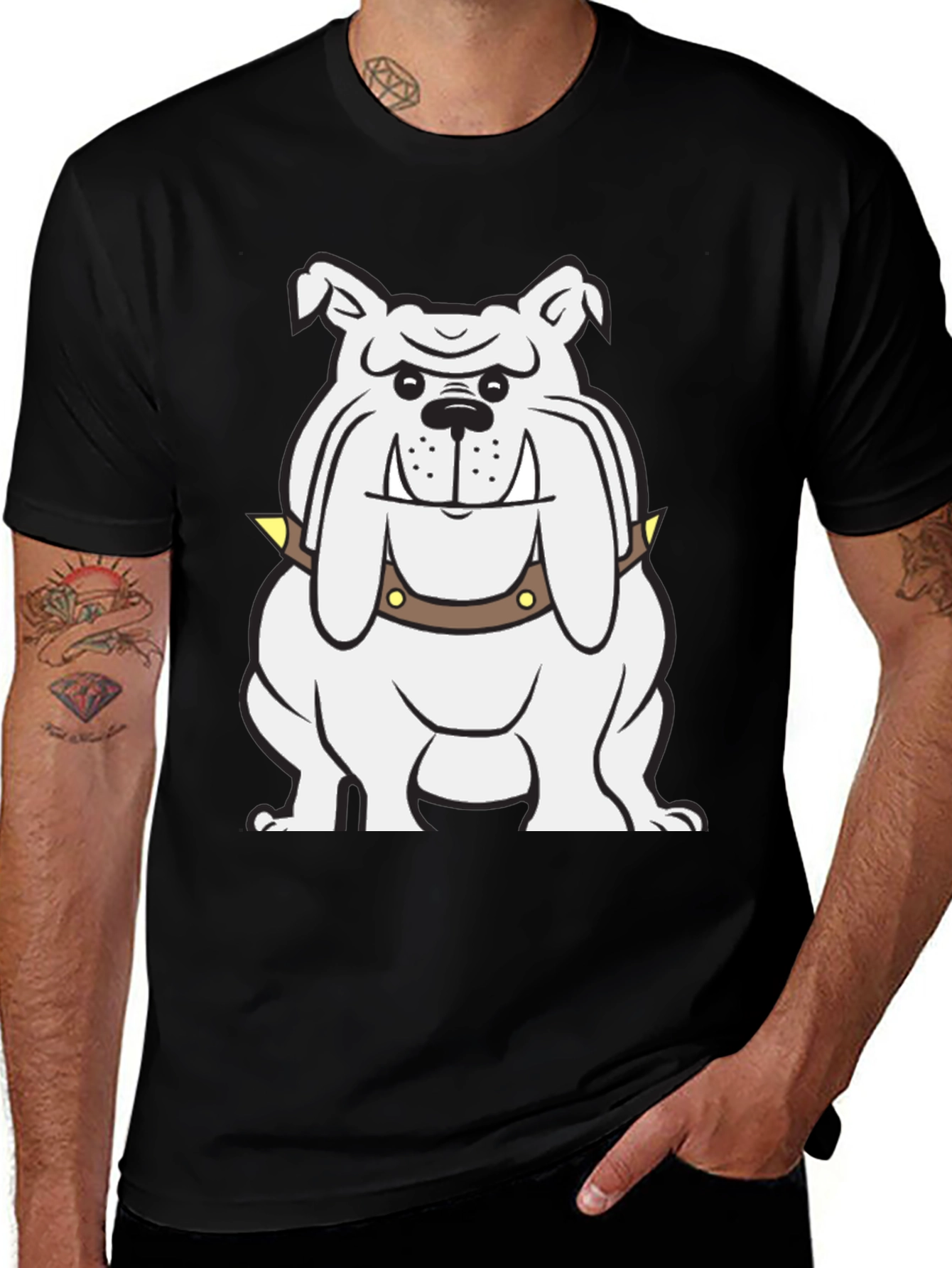 Variant 20 of Bulldog Graphic Tee - Cool & Casual Black T-Shirt