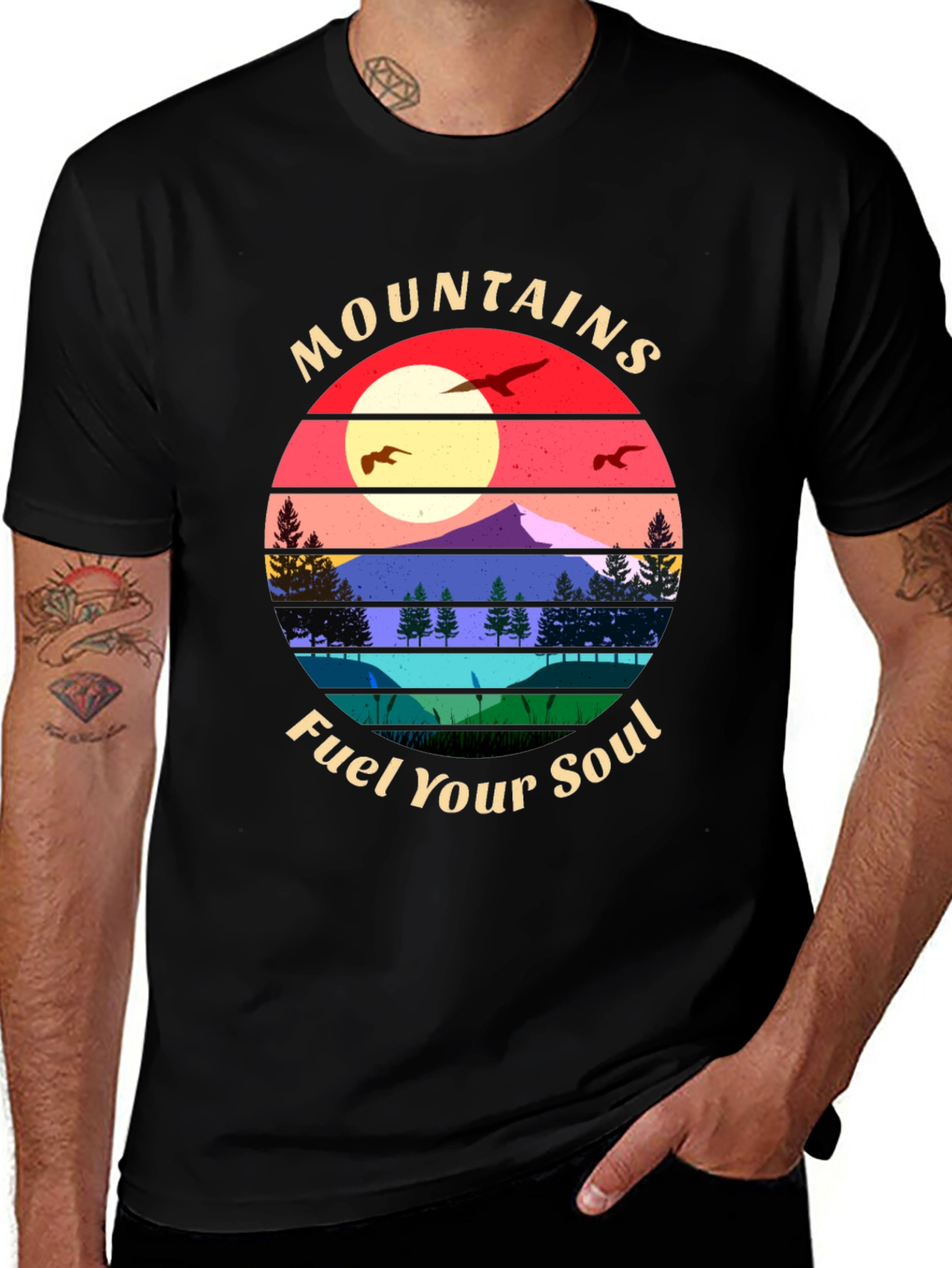 Variant 23 of Mountains Fuel Your Soul Graphic Tee