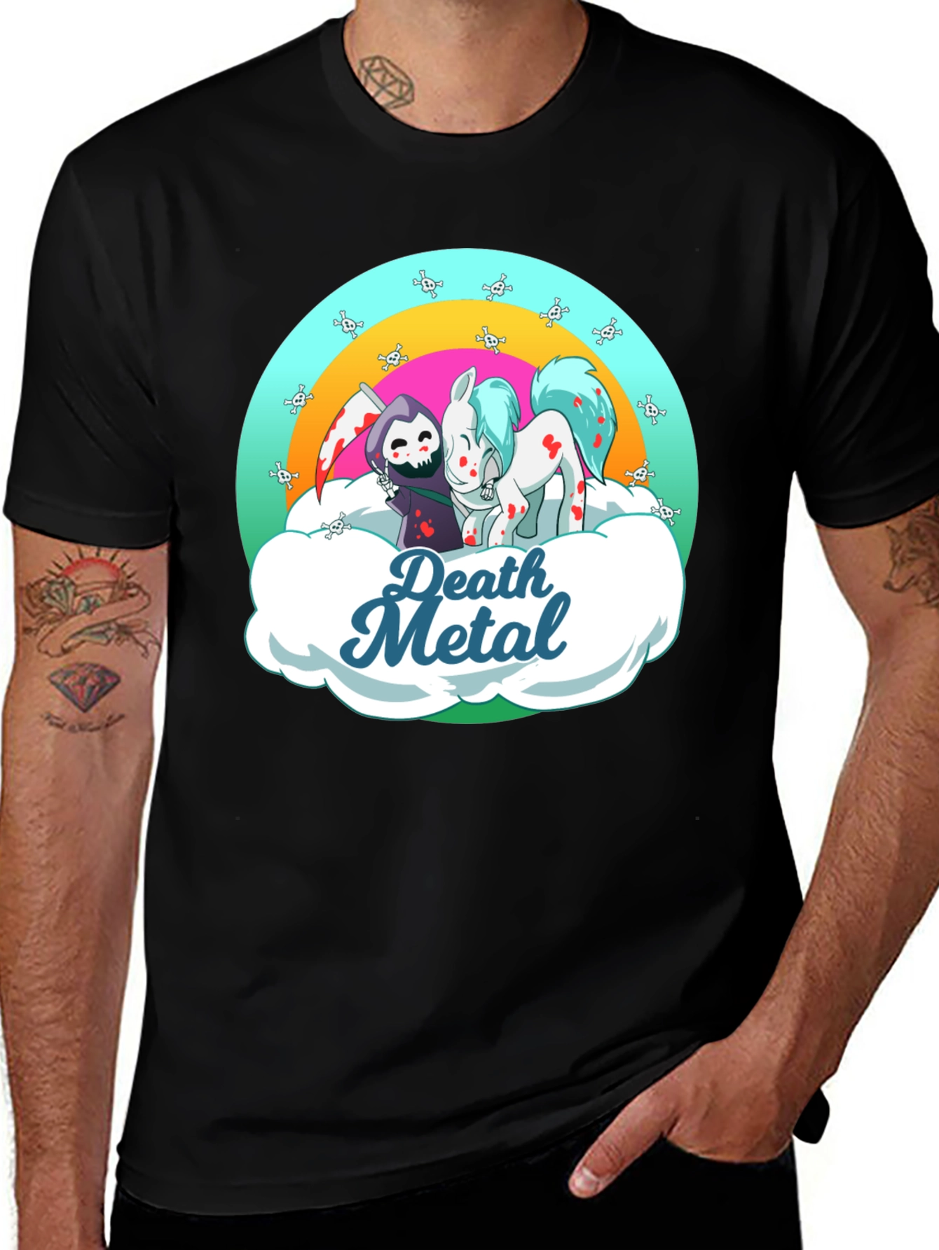 Death Metal Grim Reaper and Pony T-Shirt
