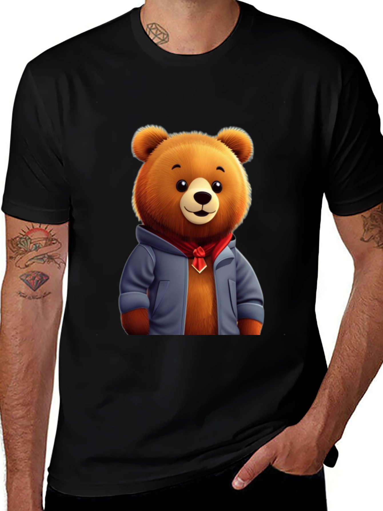 Variant 13 of Cute Cartoon Bear T-Shirt - Soft & Stylish